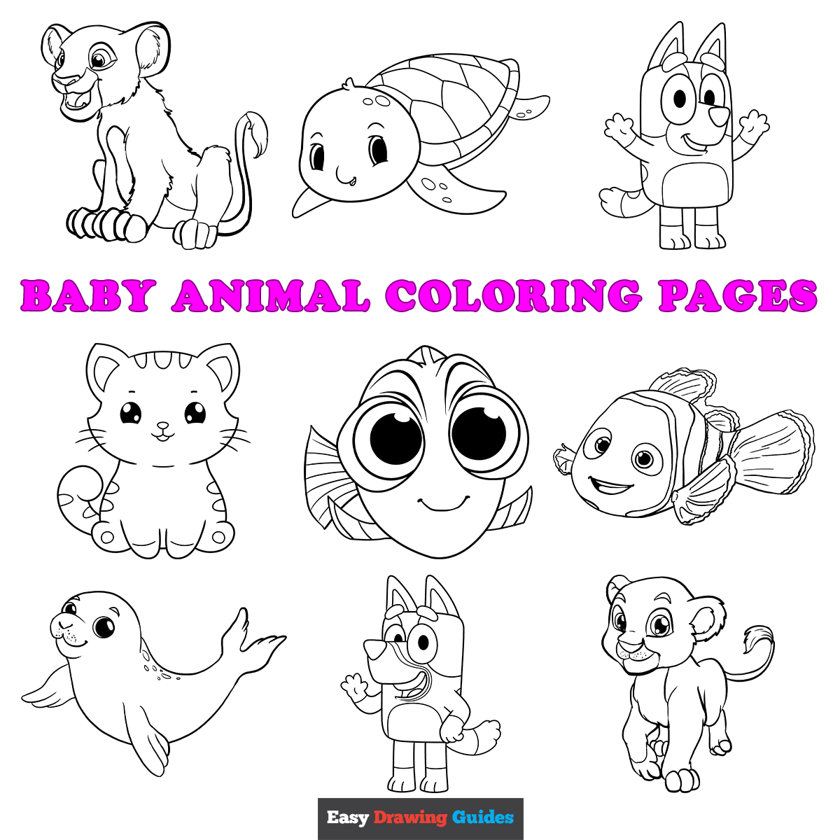 free animal coloring printables