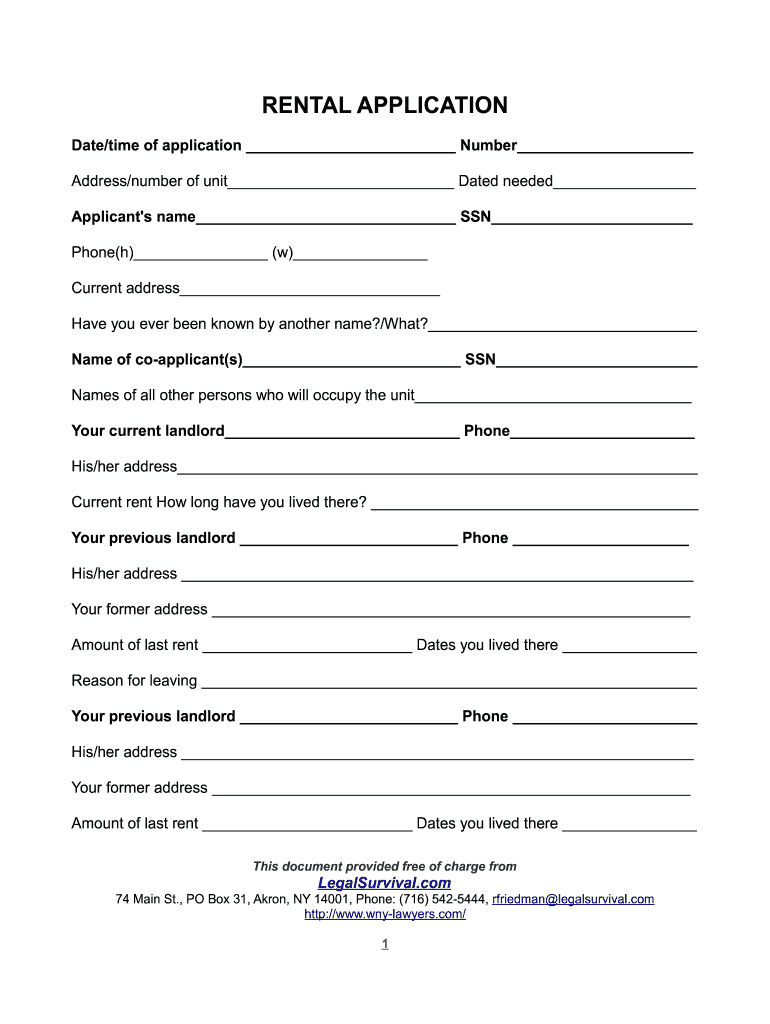 free rental agreement template printable