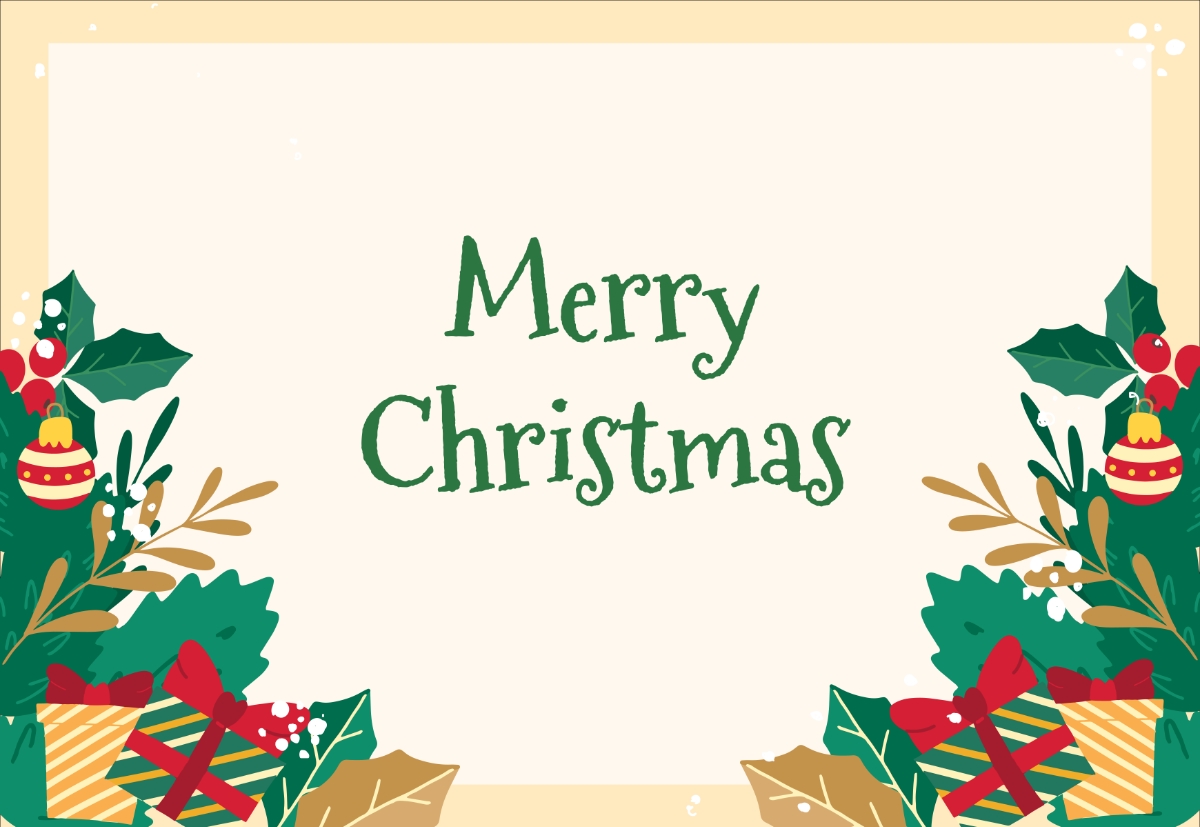 holiday card template printable
