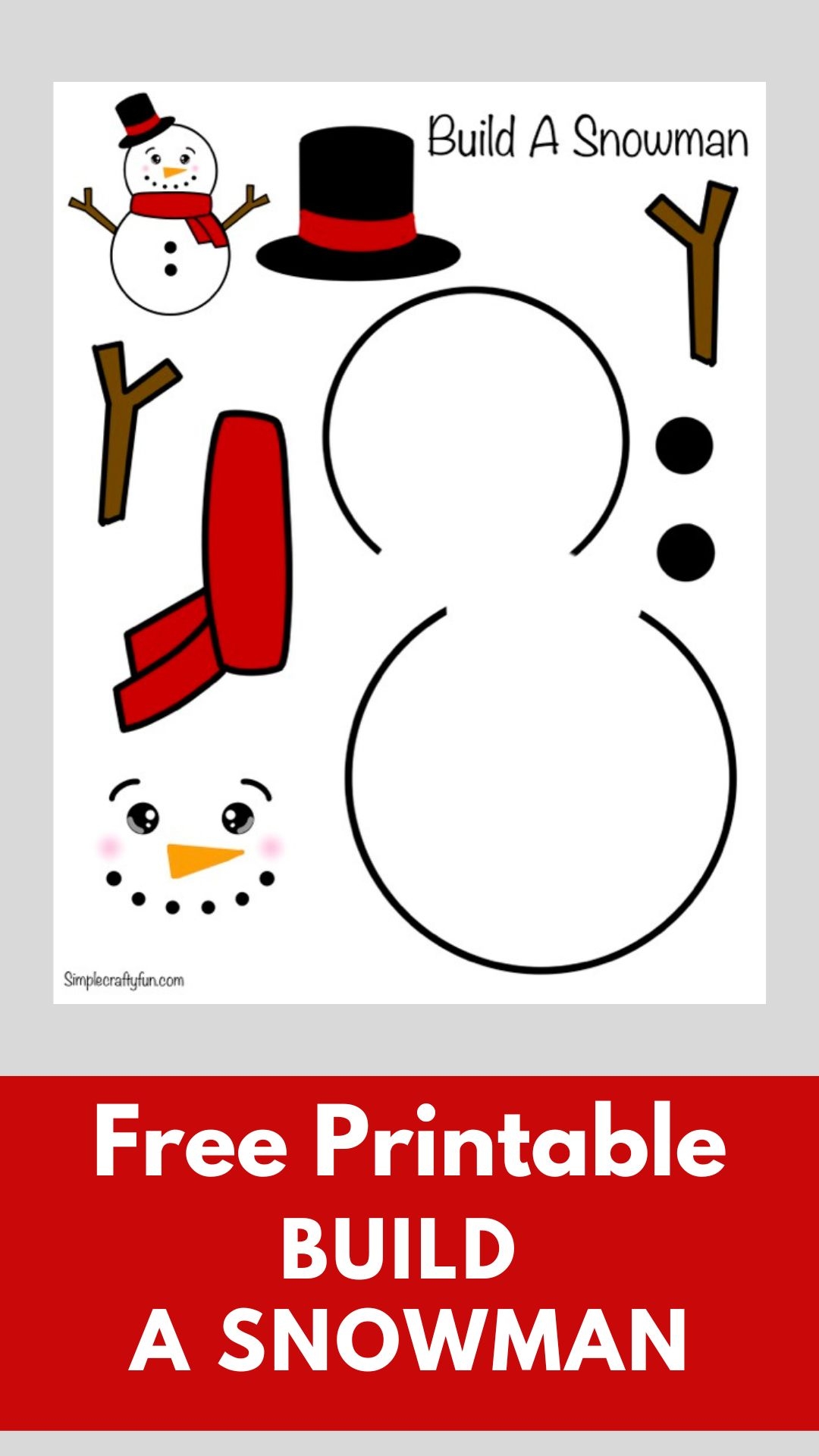 snowman template printable pdf free download