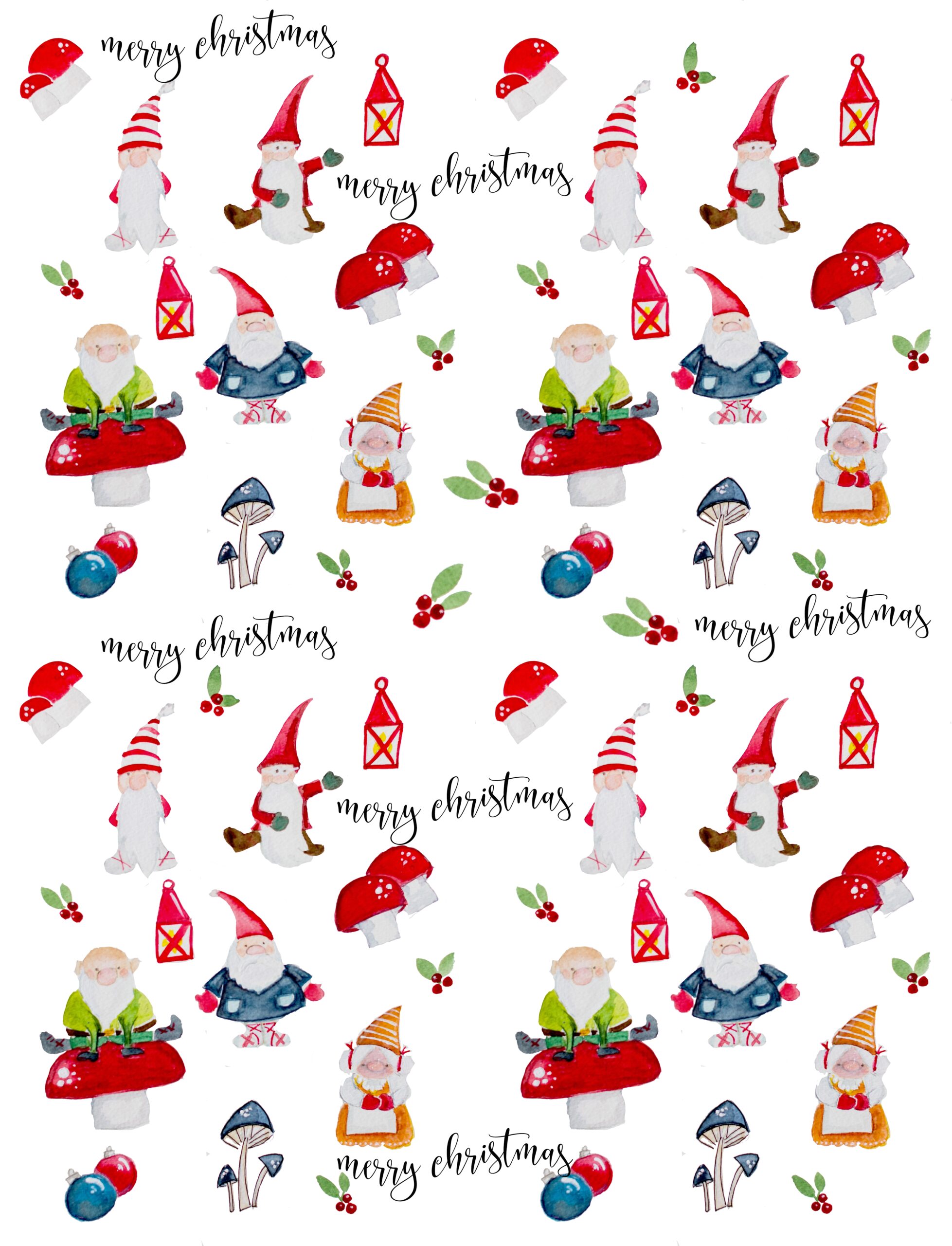 Free Printable Christmas Gift Wrap