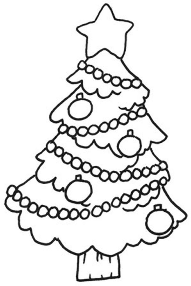 christmas tree coloring sheets printable
