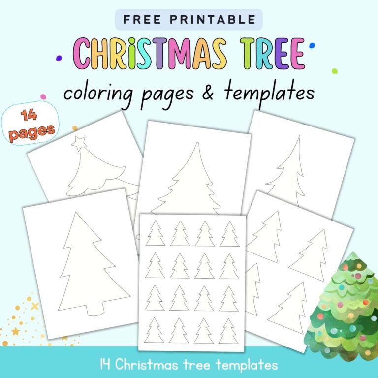 Free Printable Christmas Tree Outline Templates From 2 10