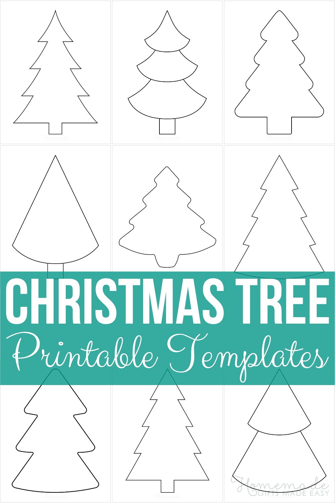 printable christmas tree template