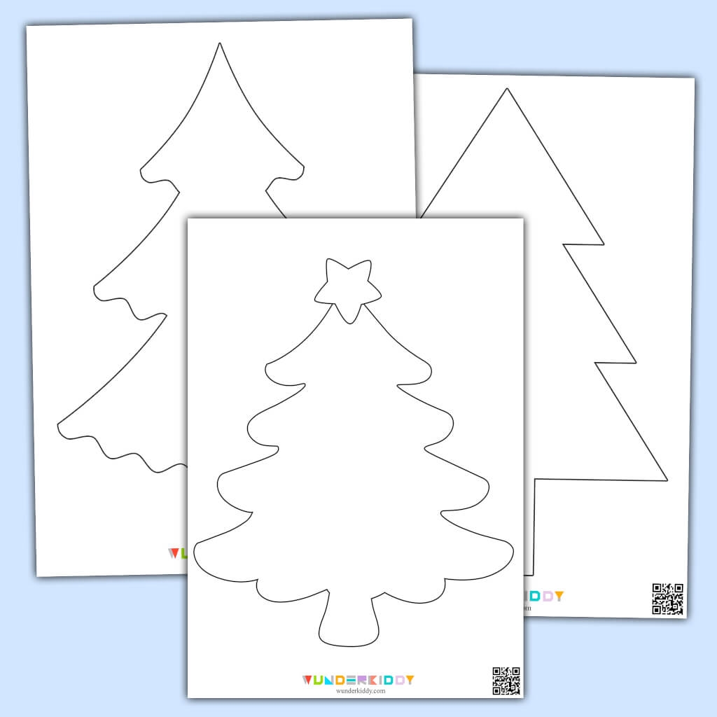 printable template of a christmas tree