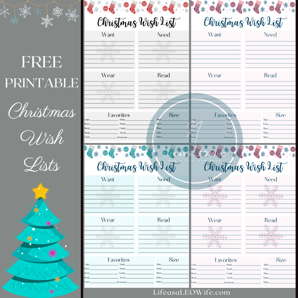 printable christmas wish list template