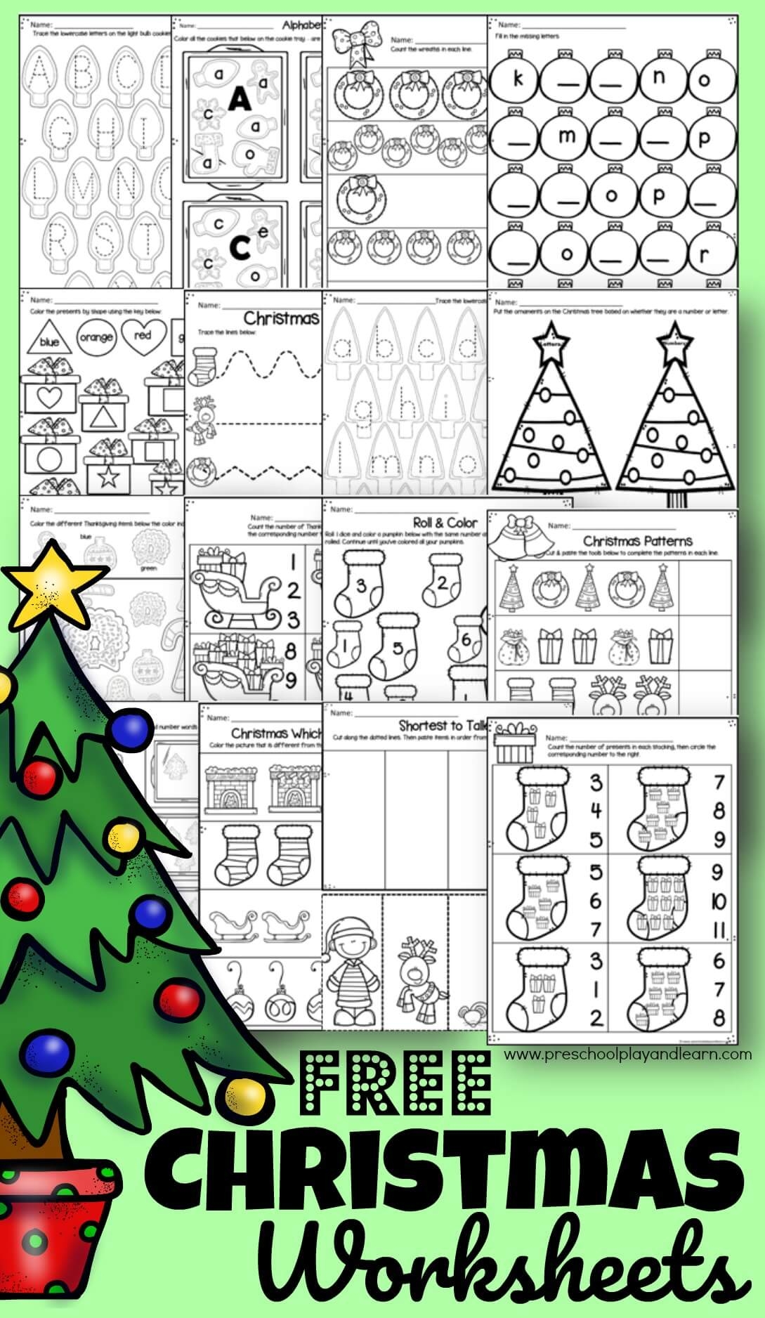 christmas activities printable worksheets