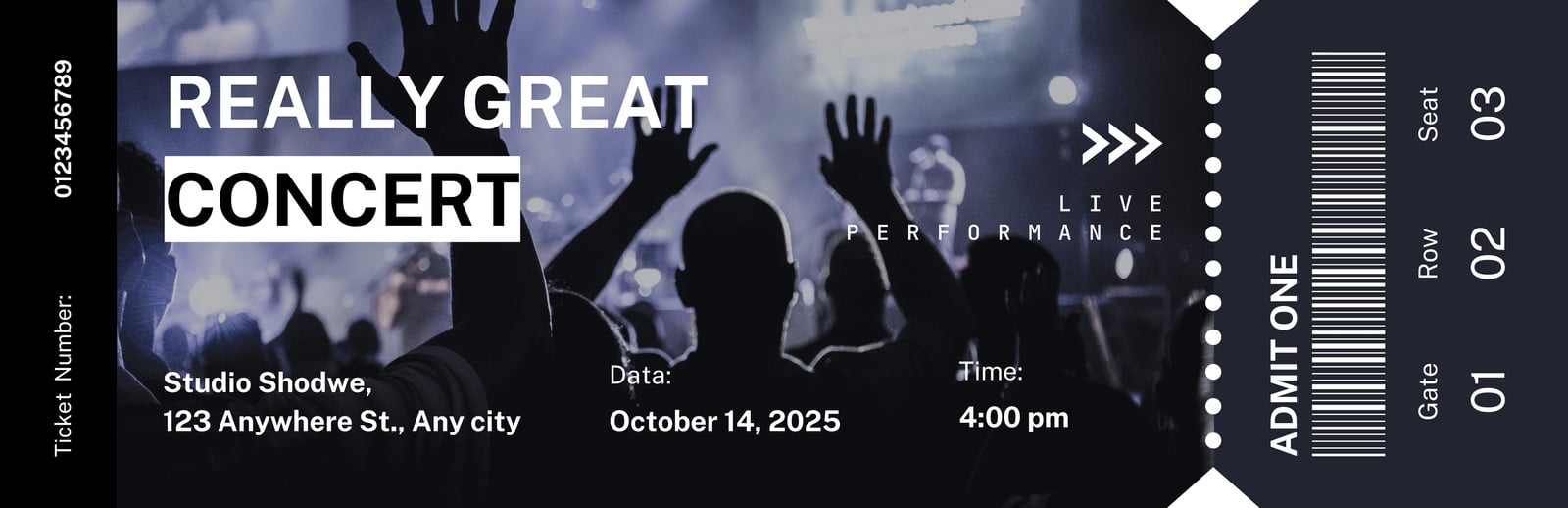 concert ticket printable template