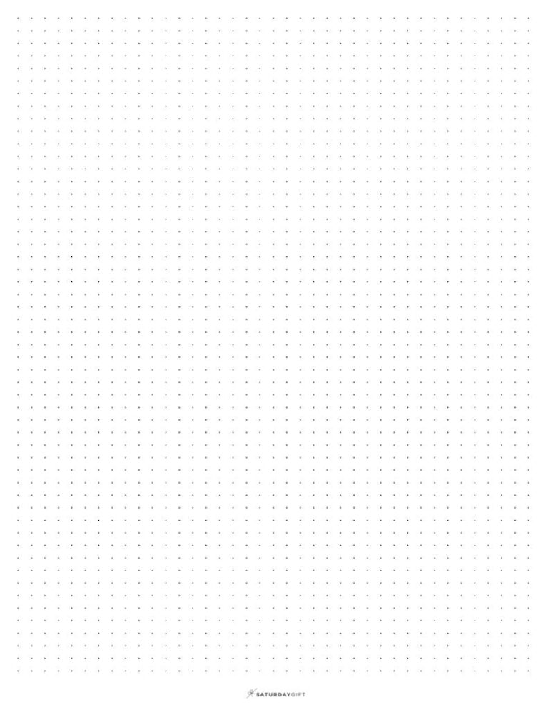Free Printable Dot Grid Paper For Bullet Journal SaturdayGift