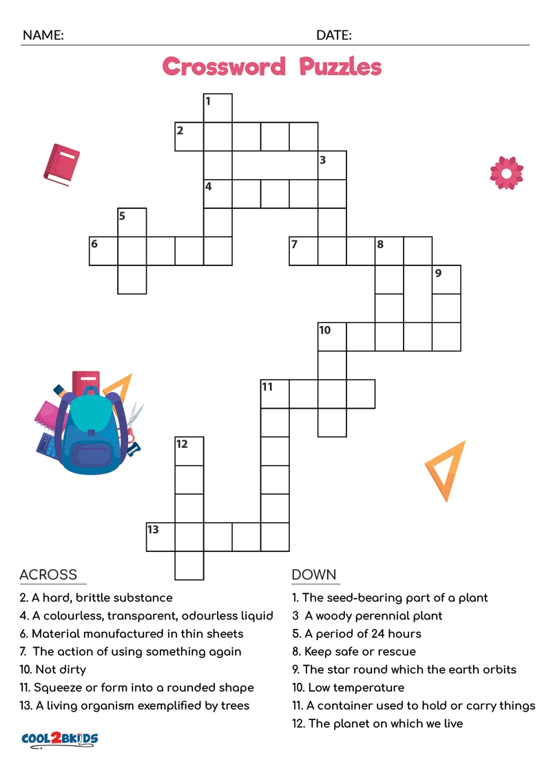 printable easy crossword puzzles