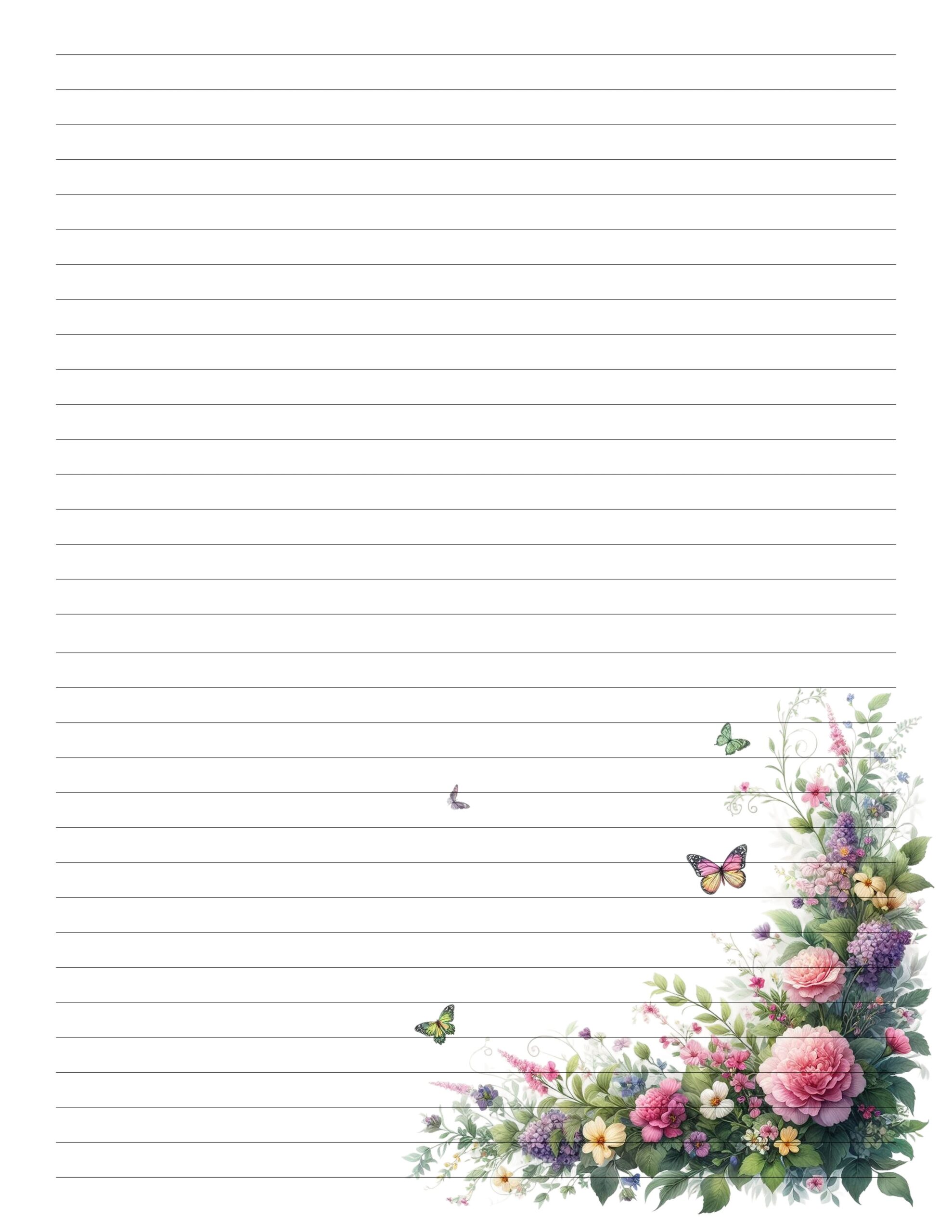 Free Printable Floral Stationary The Cottage Market