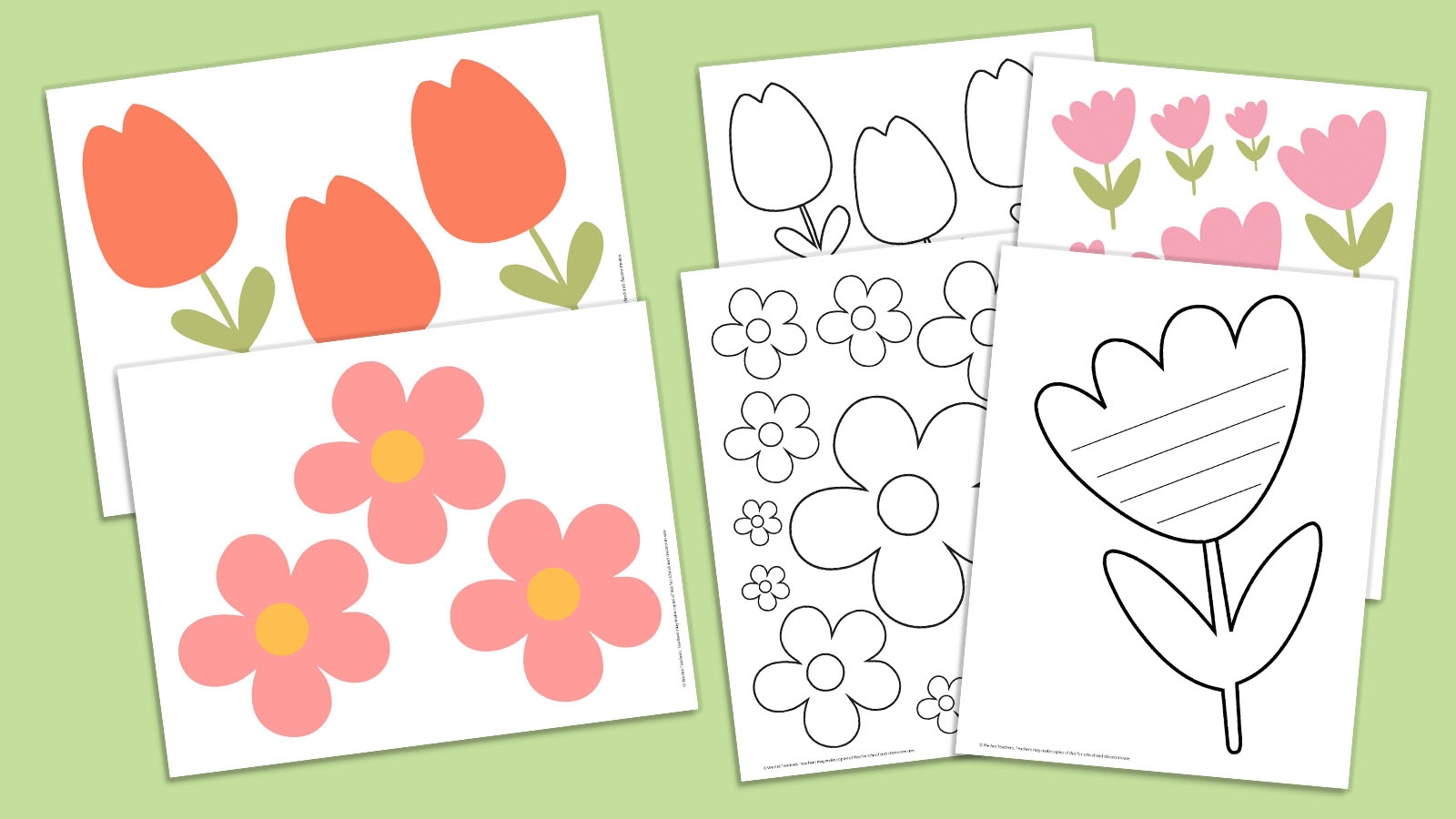 free flower printable template
