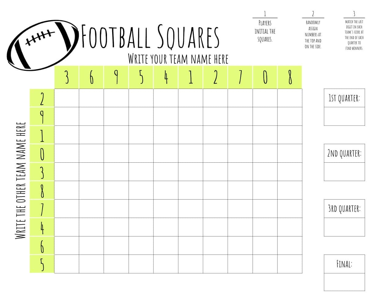 template free printable football squares pdf