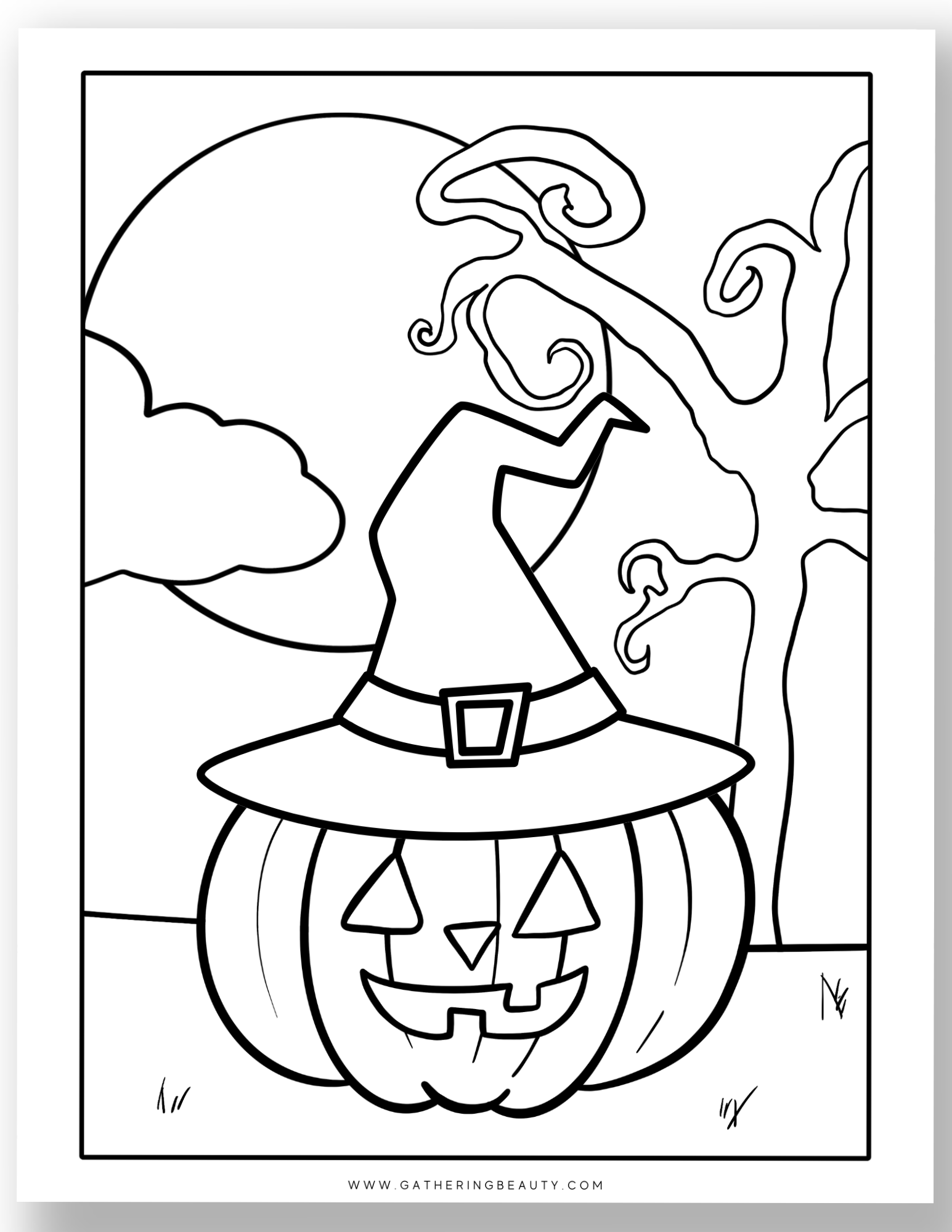 halloween printable color pages