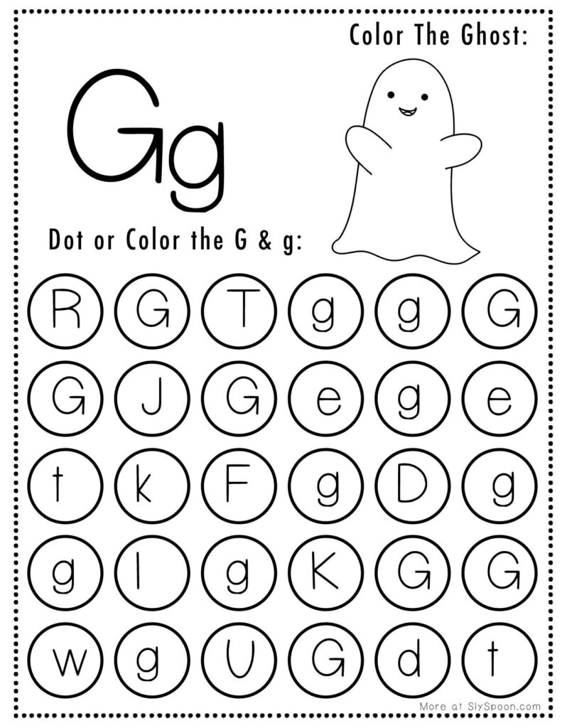 free printable letter g worksheets
