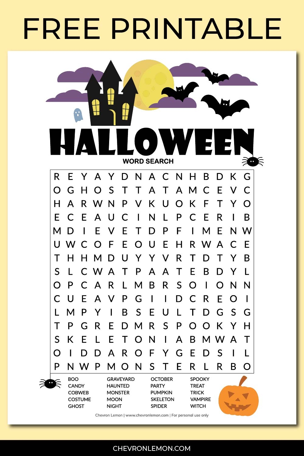 halloween word search puzzles free printable