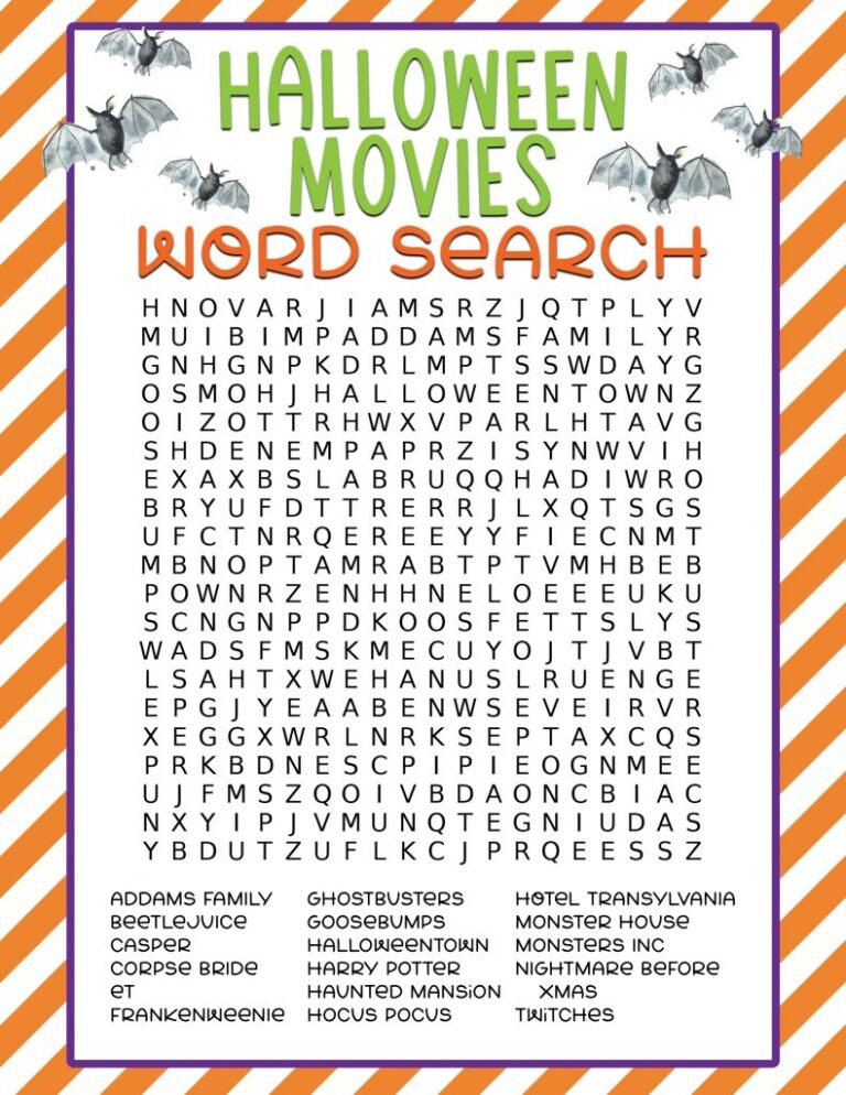 Free Printable Halloween Word Search Pineapple Paper Co 