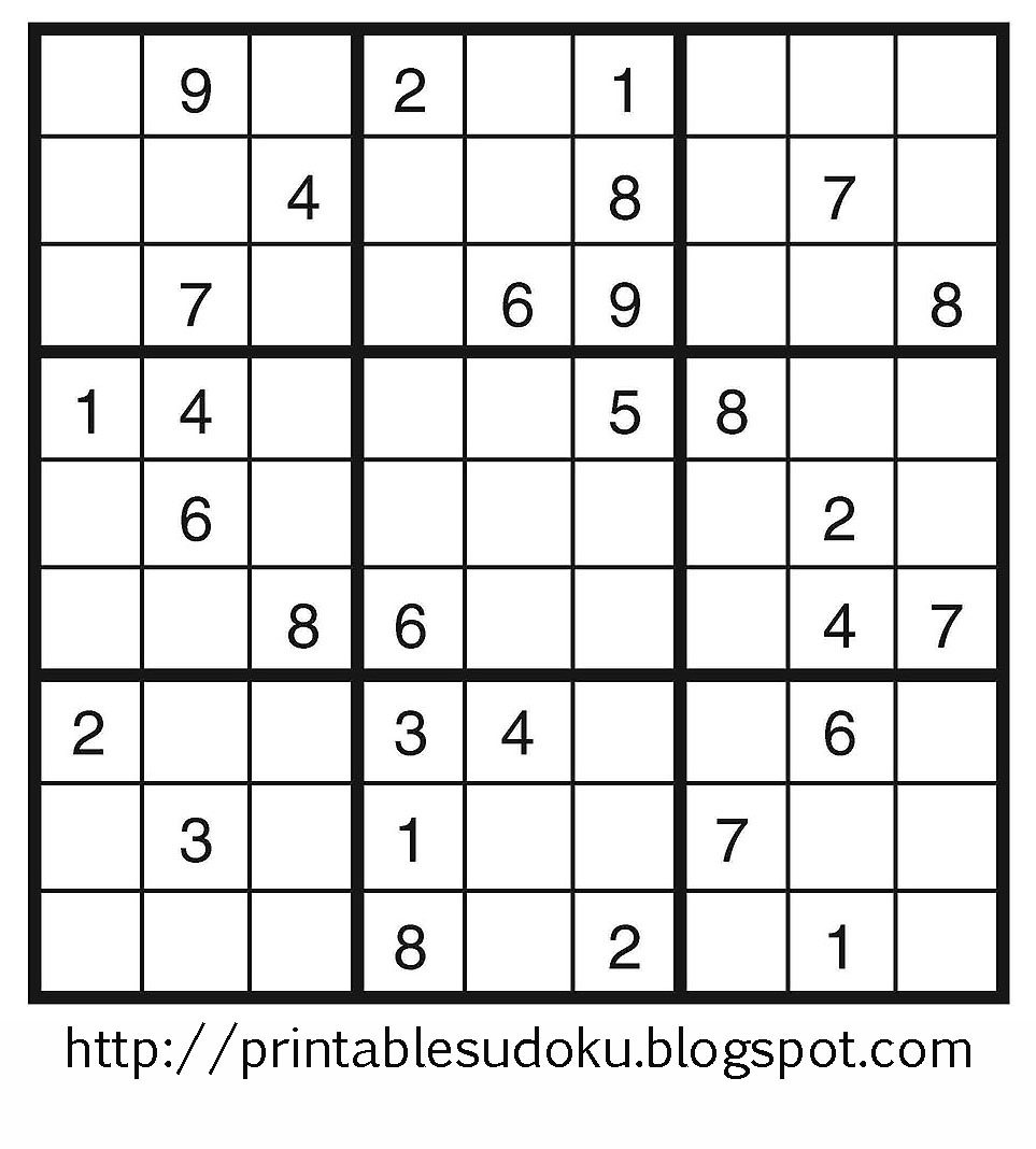 large printable sudoku puzzles