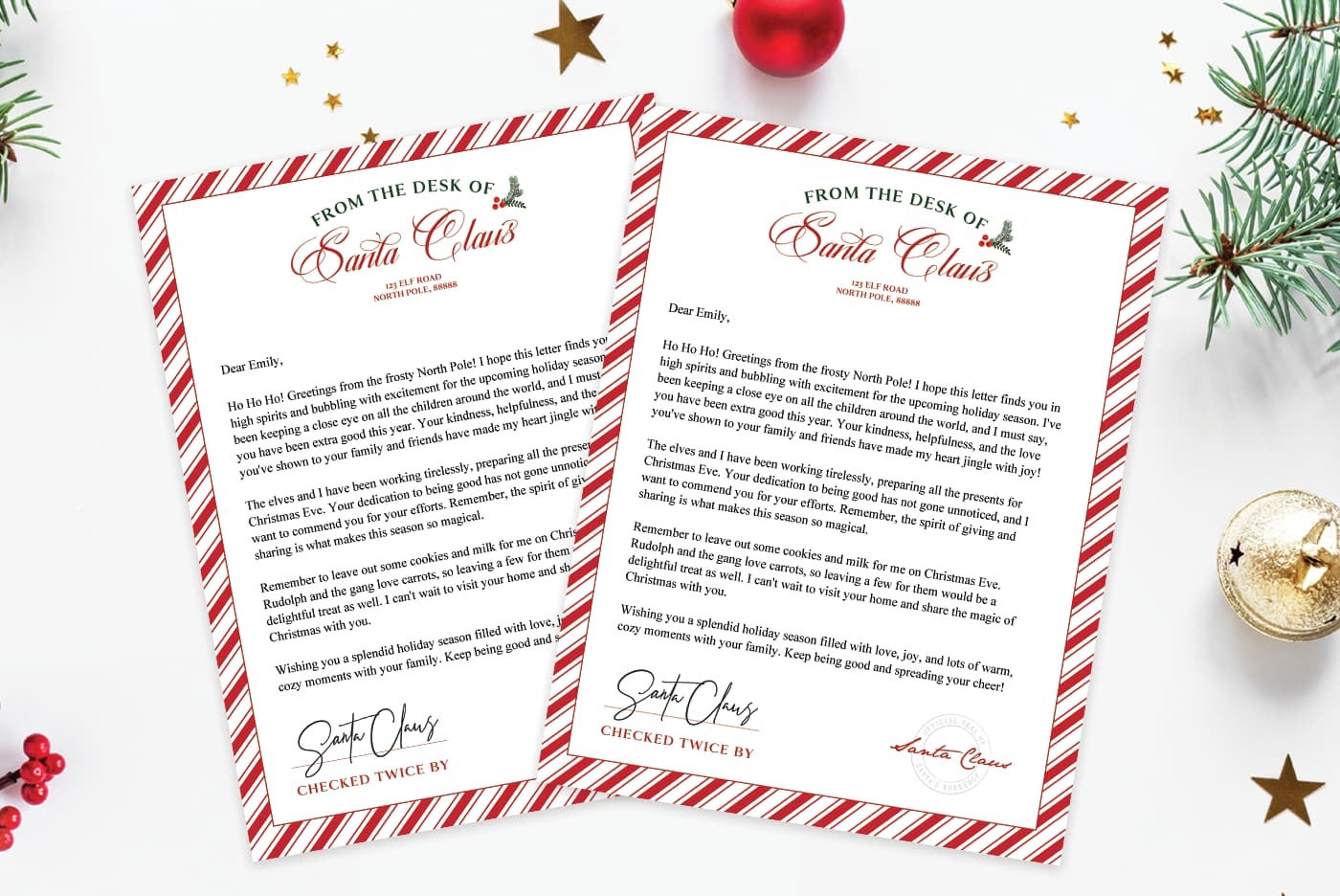 printable letters from santa claus template