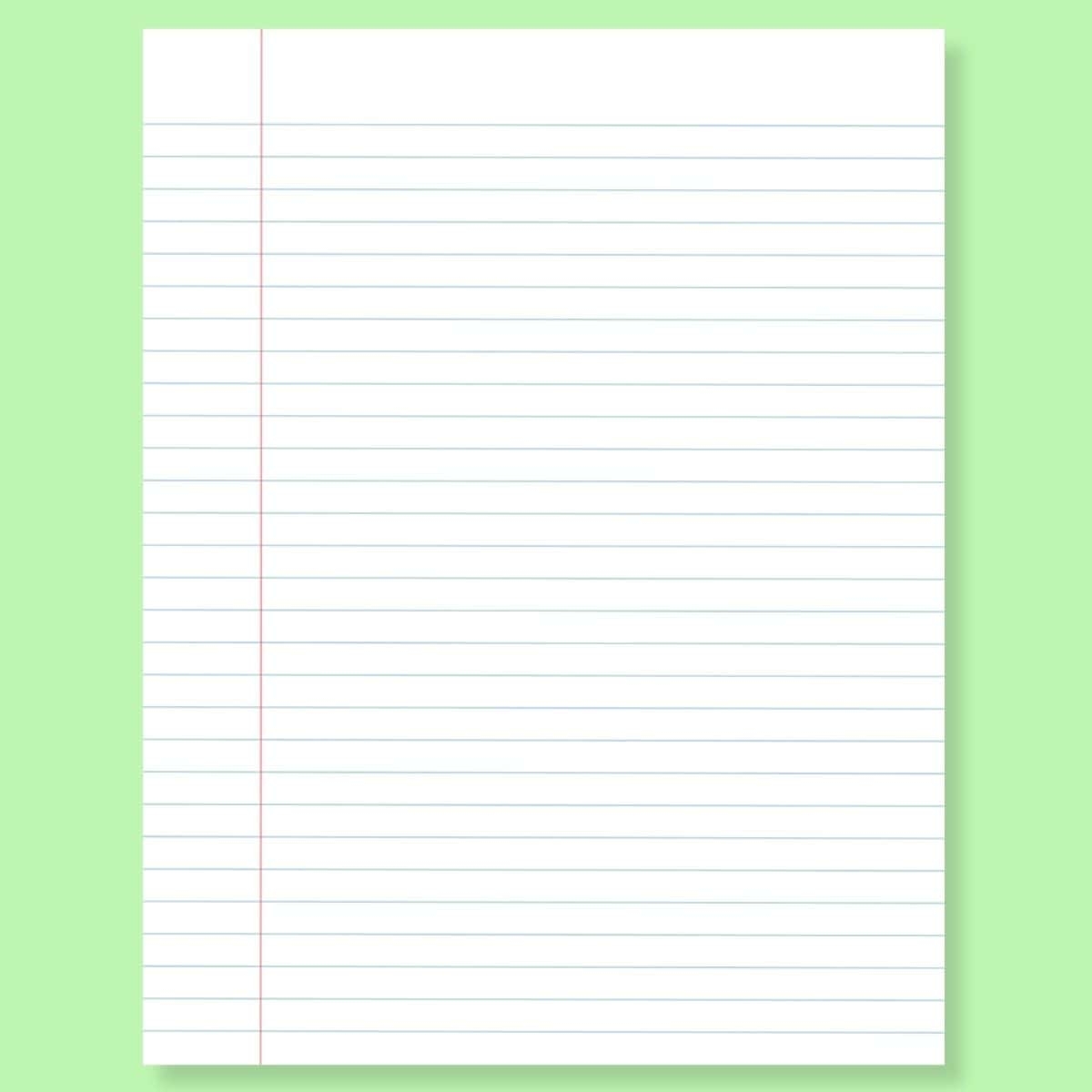 free lined printable paper