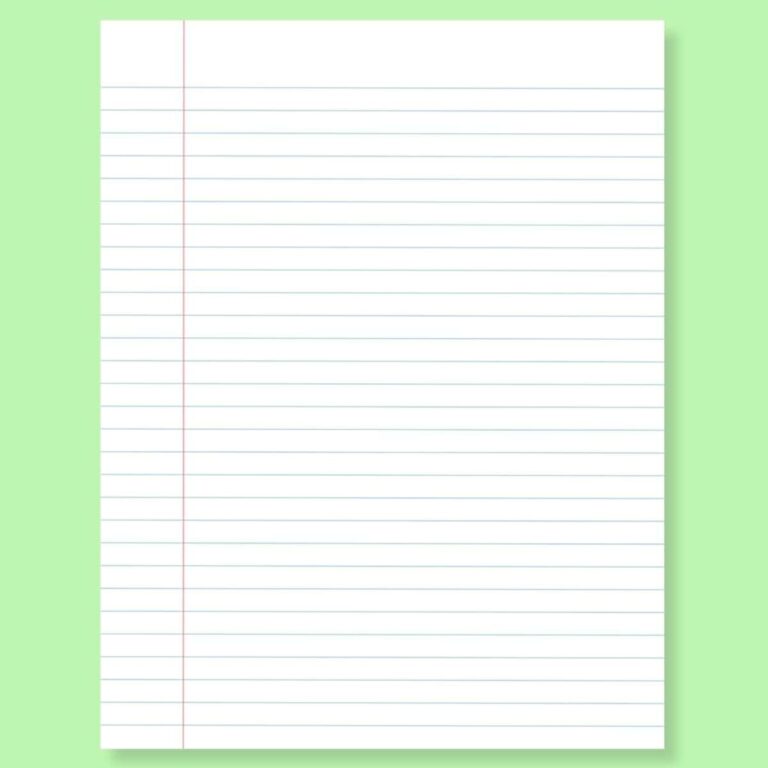 FREE Printable Lined Paper PDF Wide Ruled 