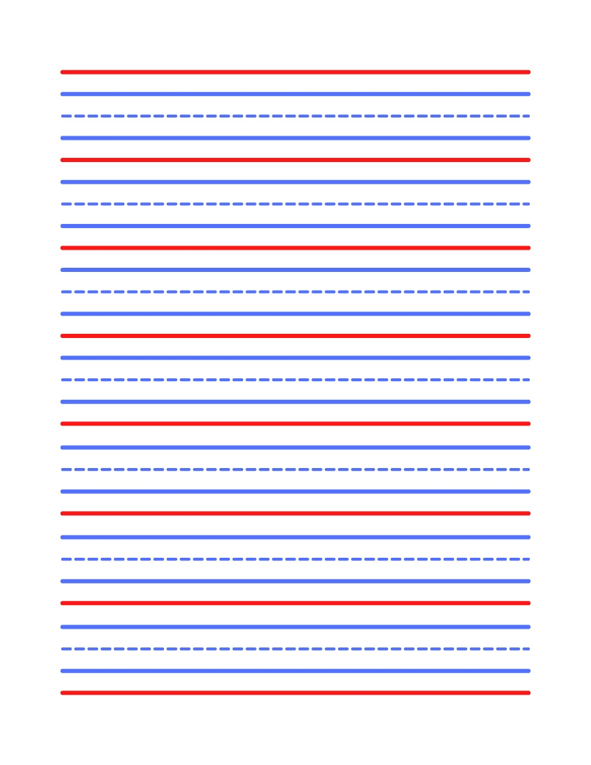 lined paper for elementary printable