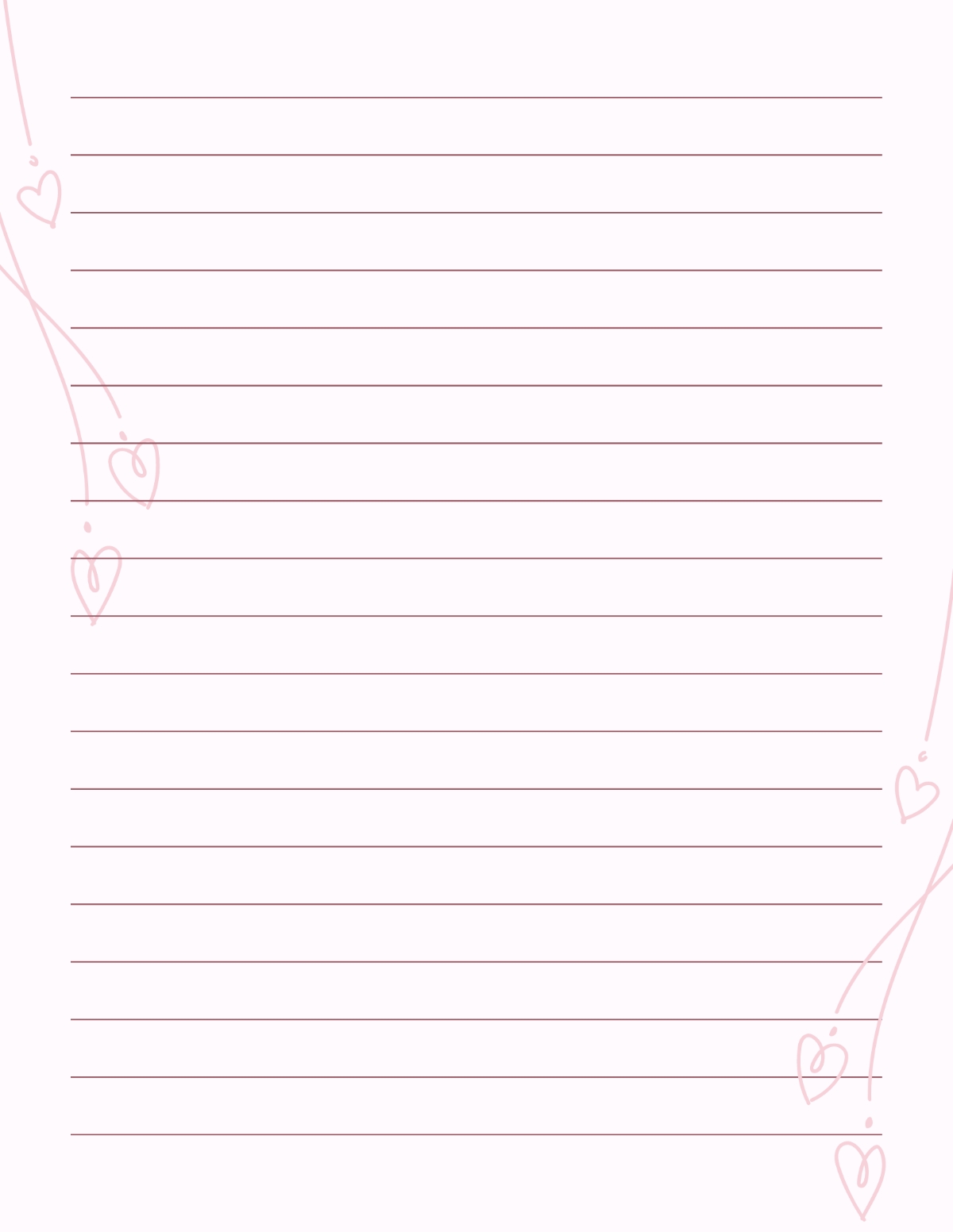 lined paper template printable