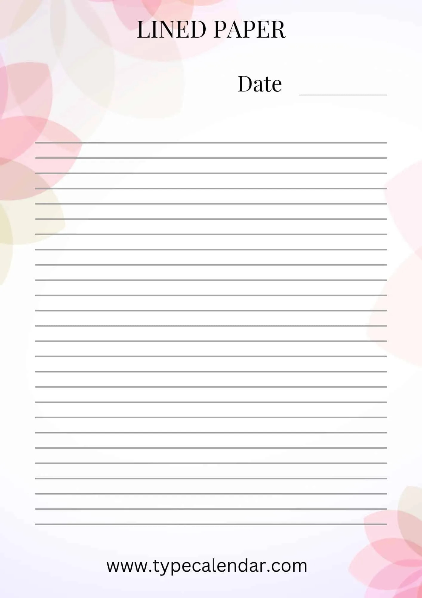 free printable ruled paper