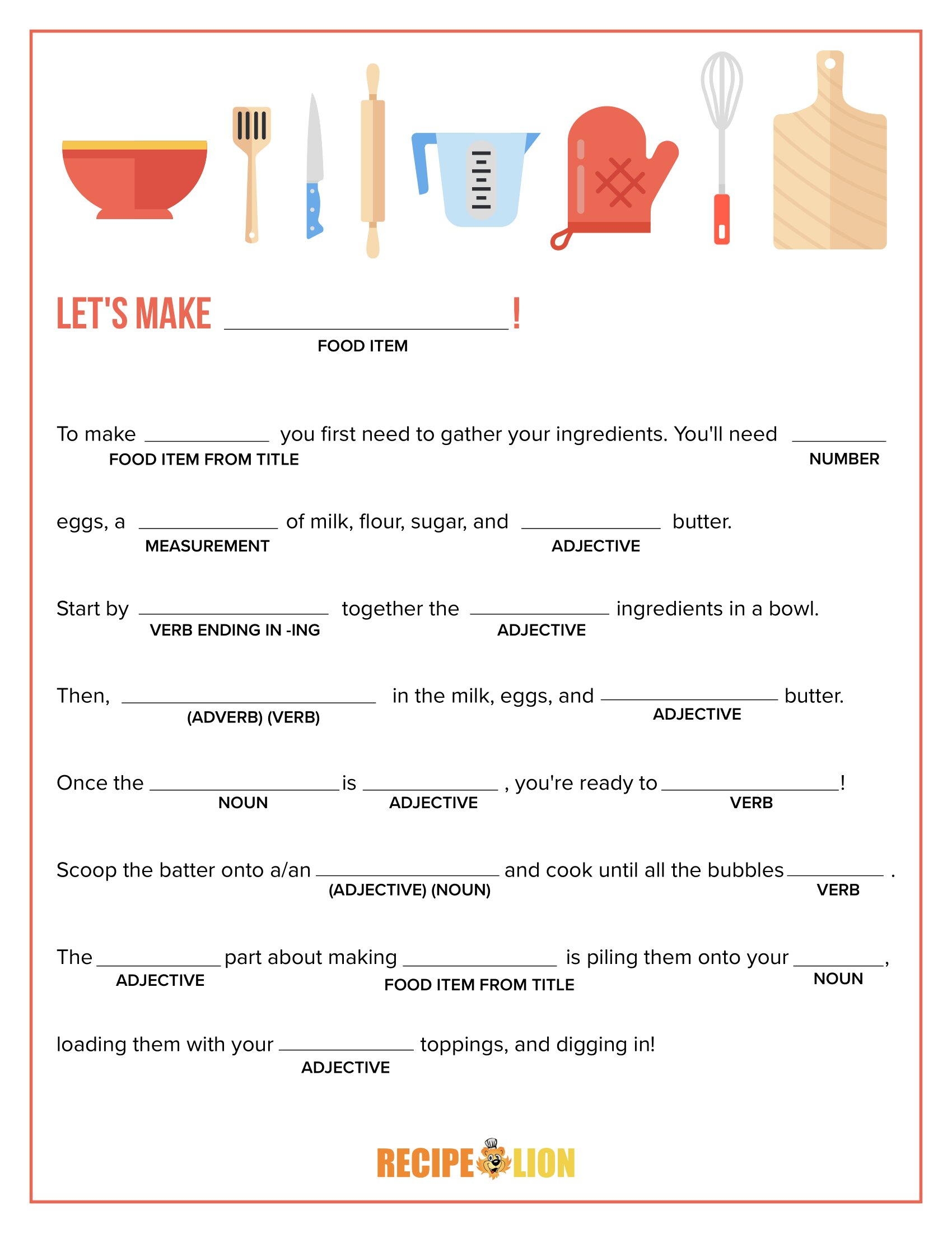 Free Printable Mad Libs For Kids The Ultimate Collection Worksheets Library