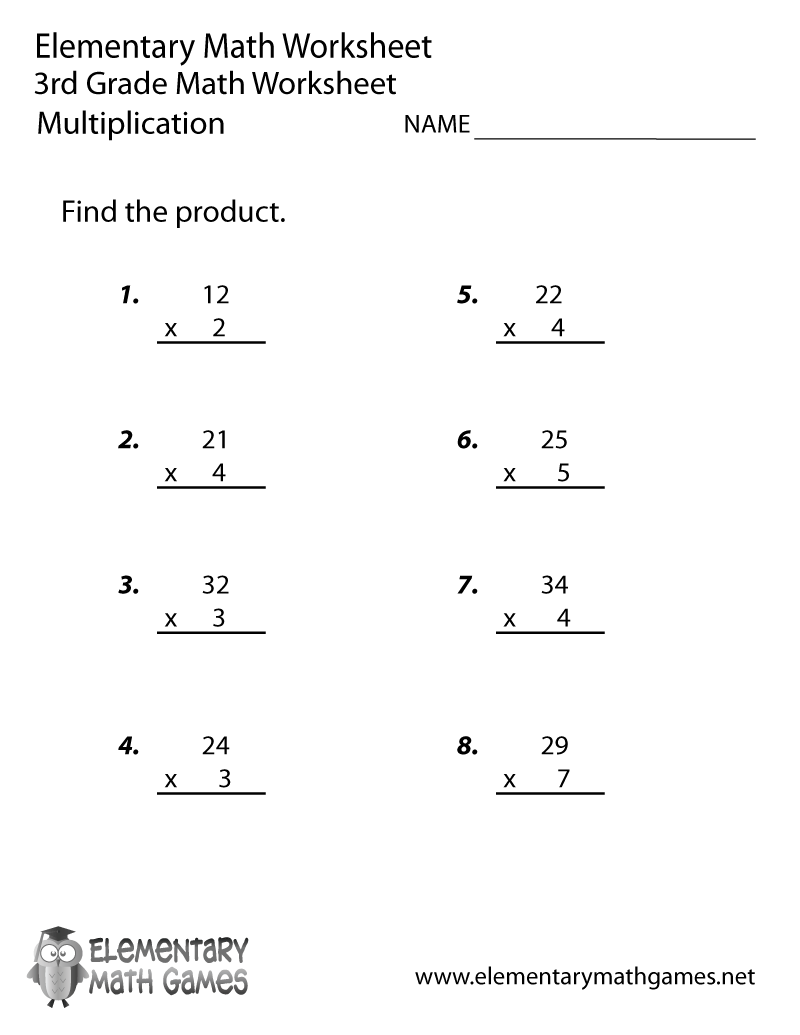 free printable math worksheets for 3rd graders