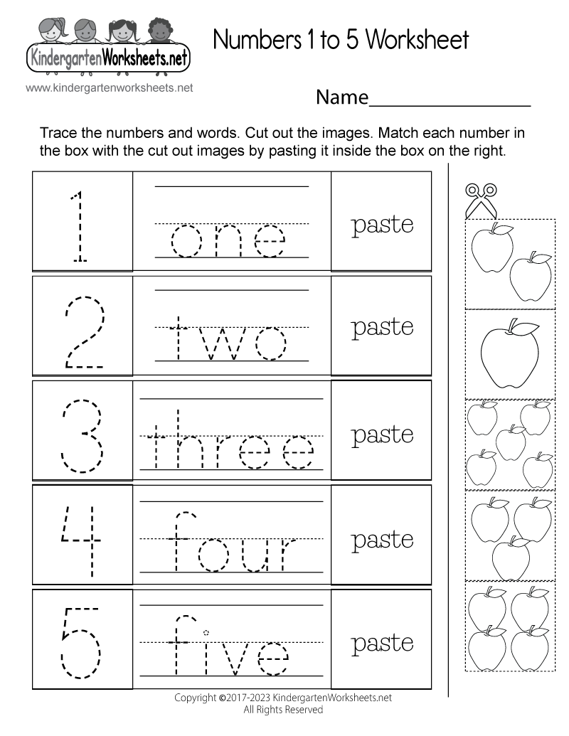 number worksheets printable free