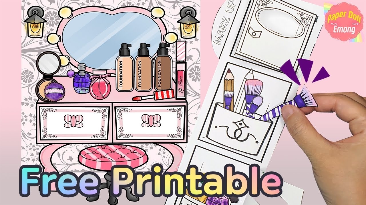 paper doll makeup printable