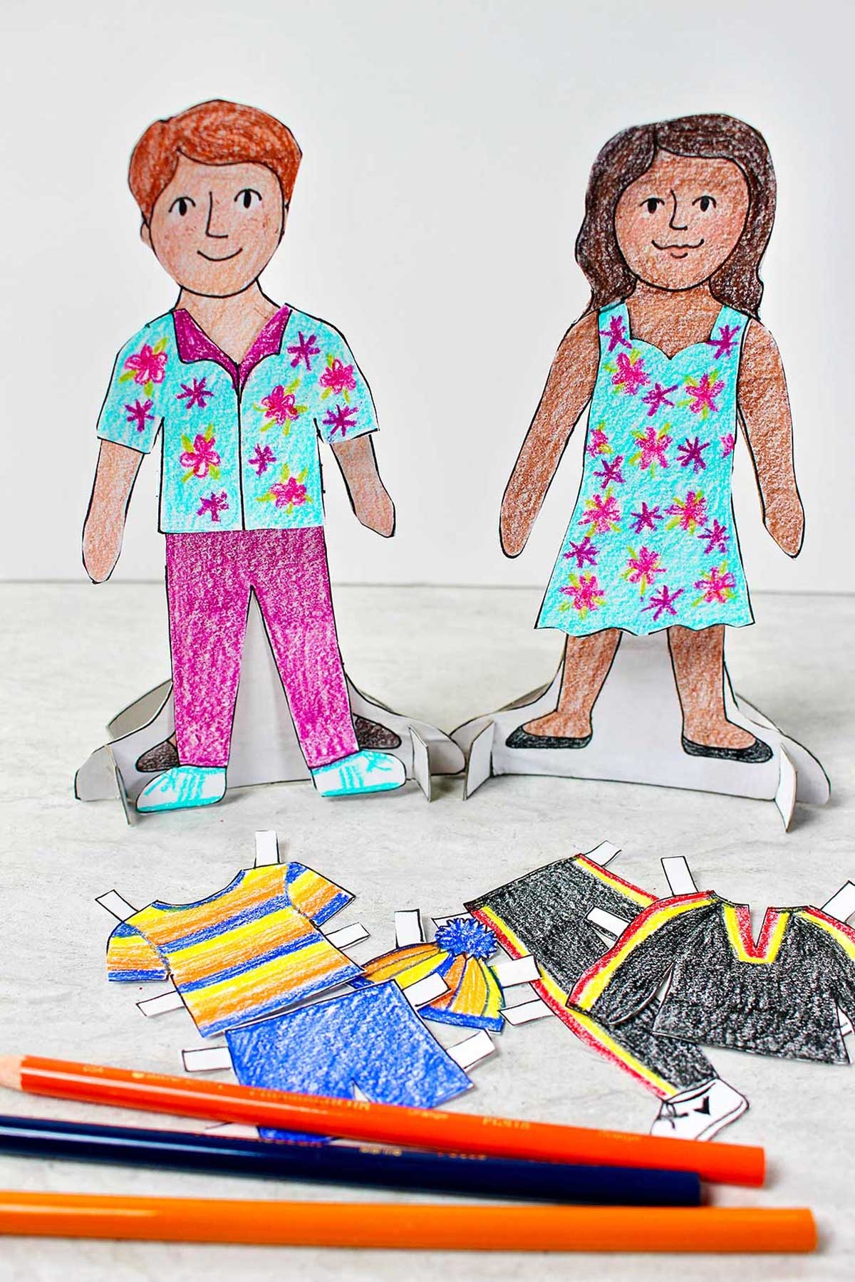 paper doll printable template