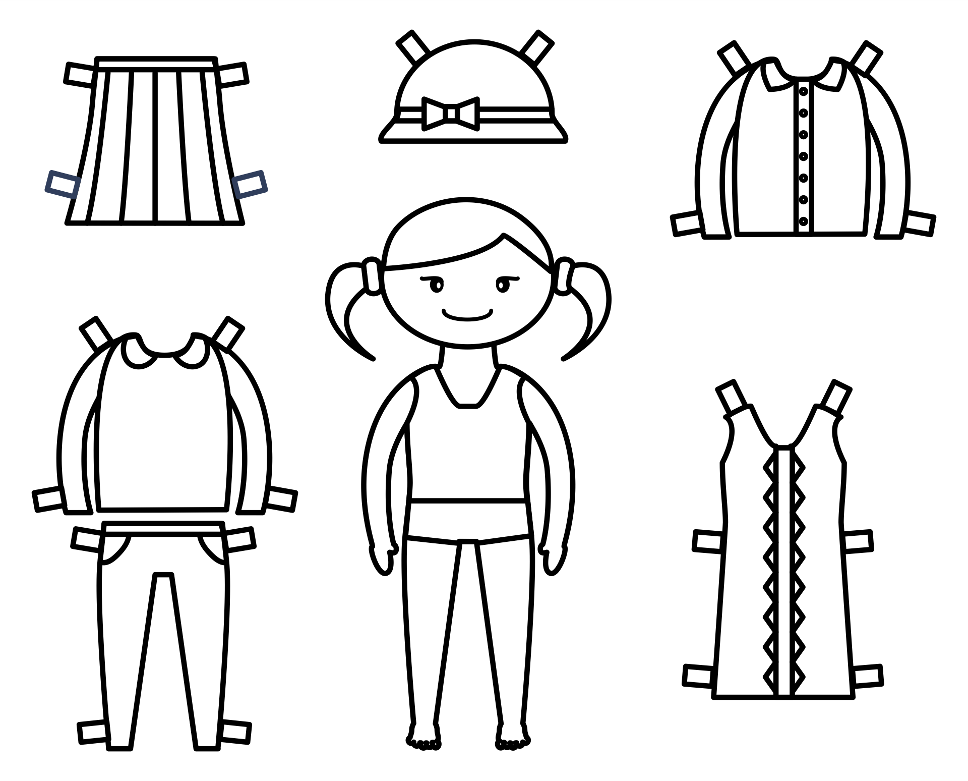 Free Printable Paper Dolls Black And White Clearance
