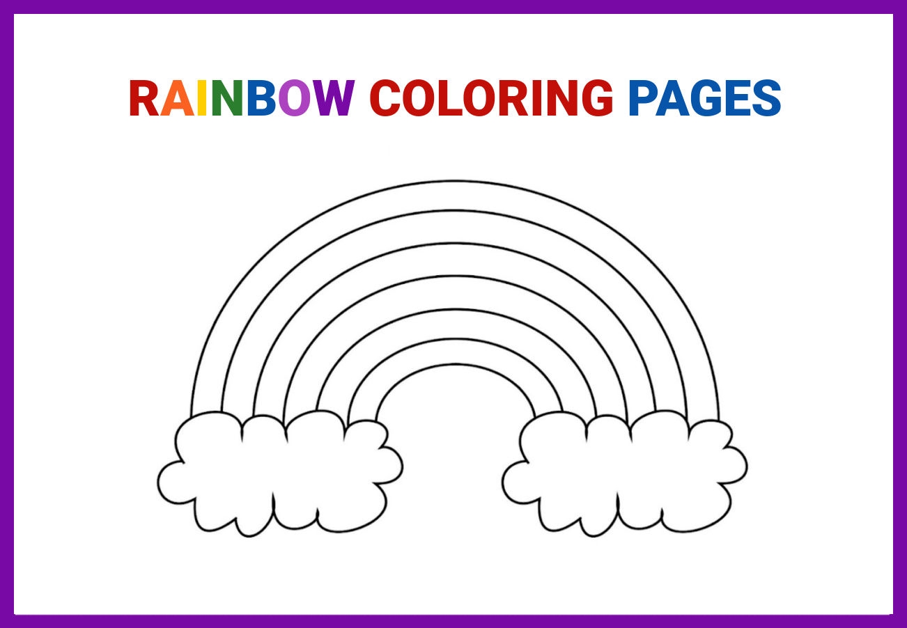 rainbow coloring sheet printable