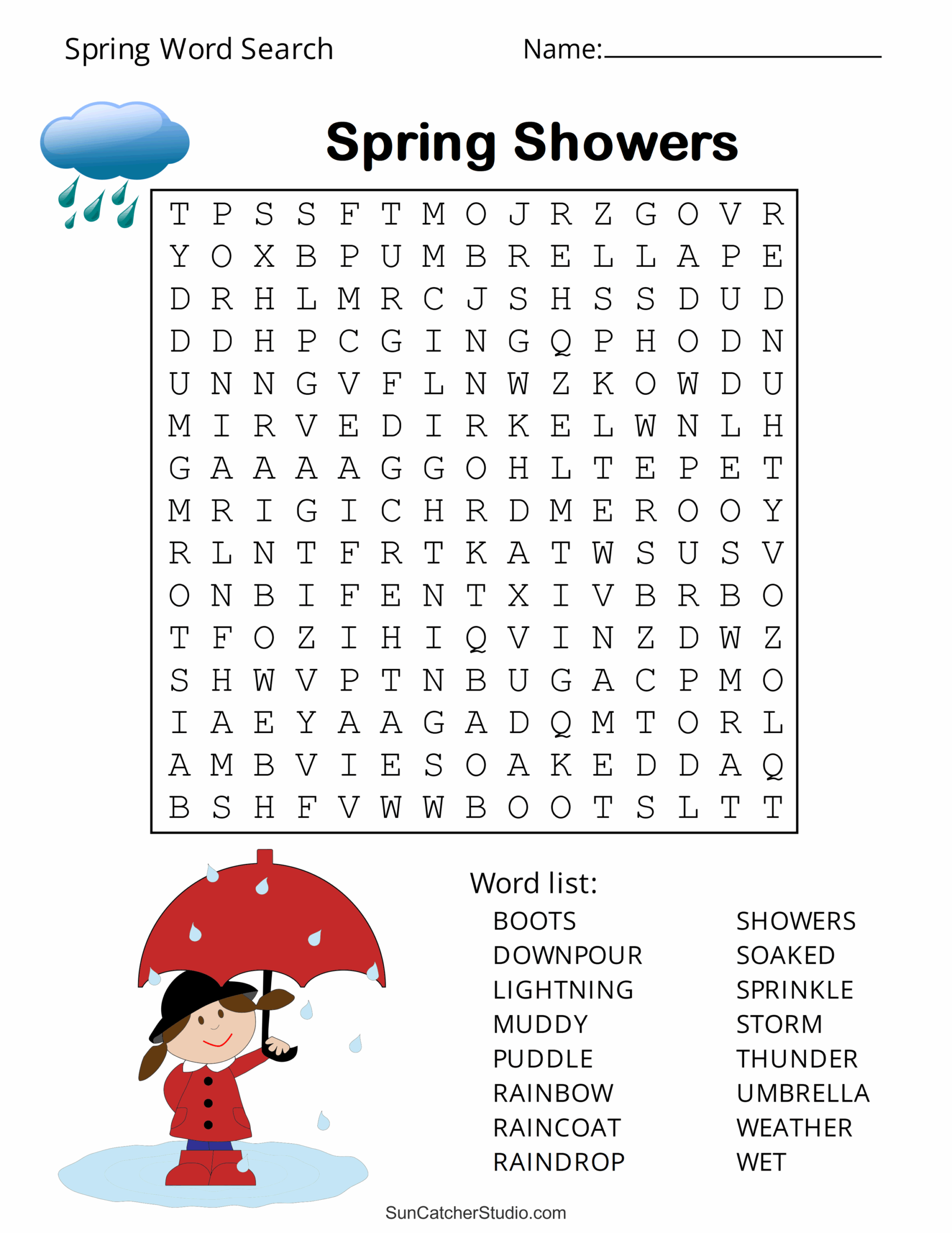 Free Printable Spring Word Search Puzzles Free Printables Monograms Design Tools Patterns DIY Projects