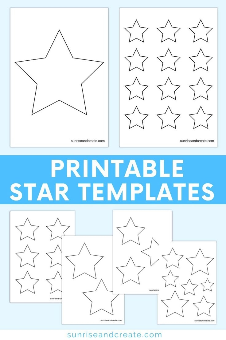 free template of stars printable