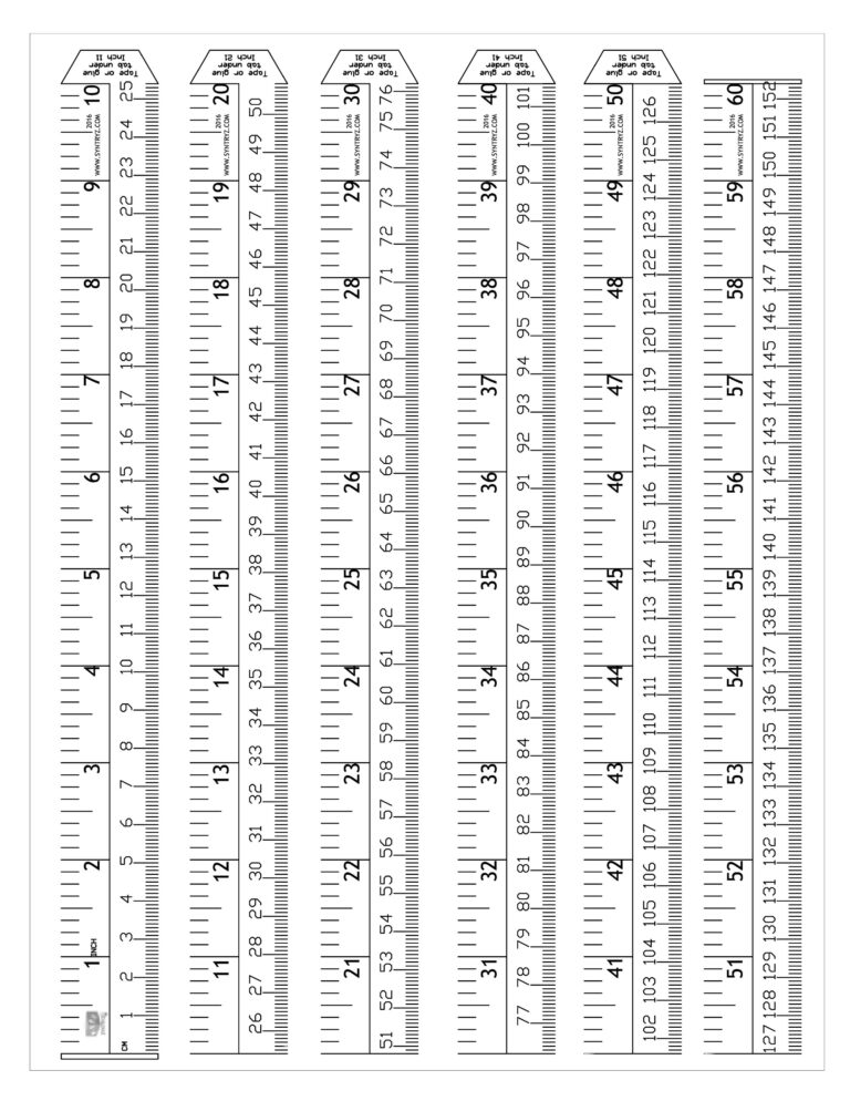 Free Printable Tape Measure Ruler On 8 5 By 11 Inch Paper SYNTRYZ Stitches