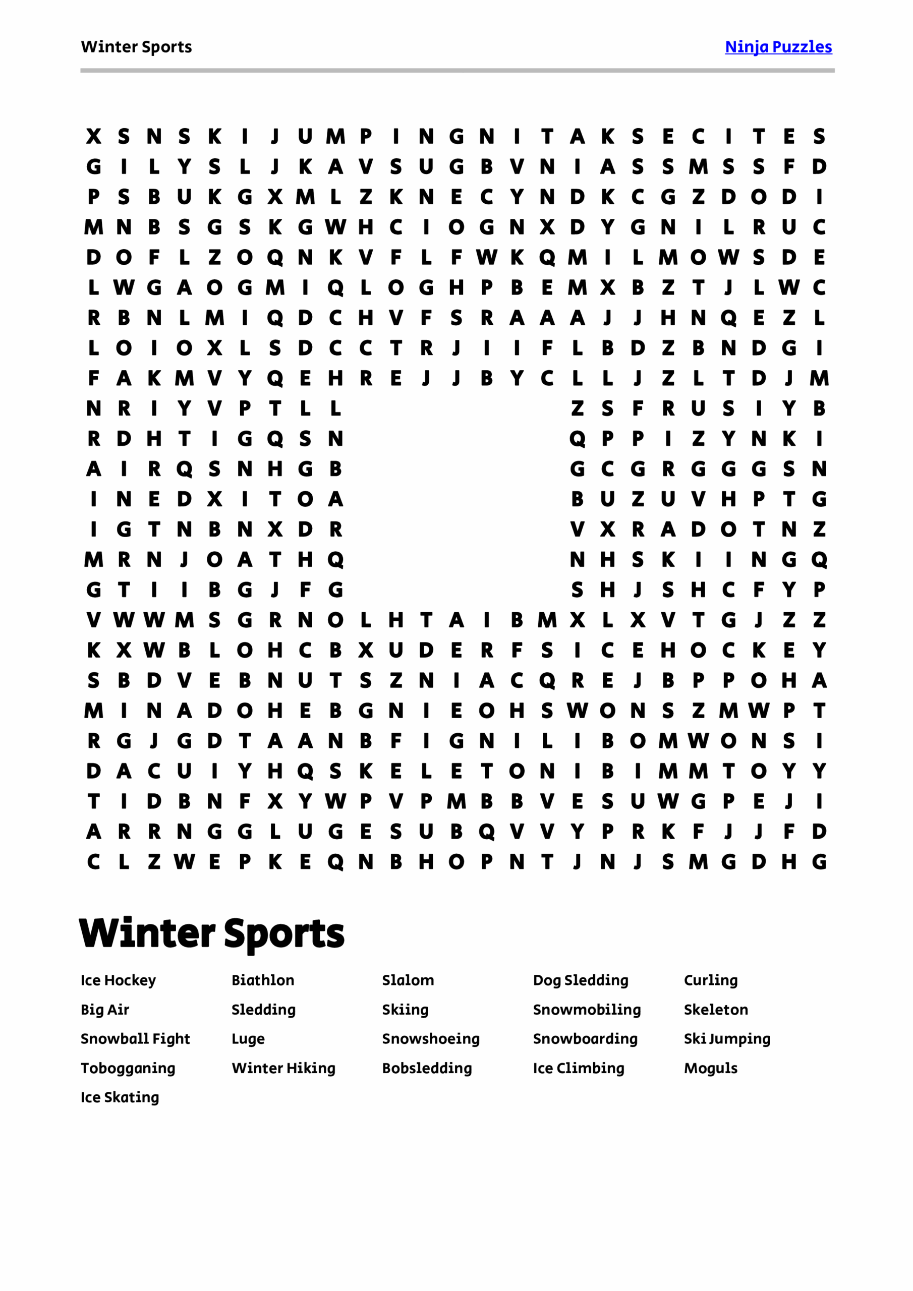 big word search puzzles printable