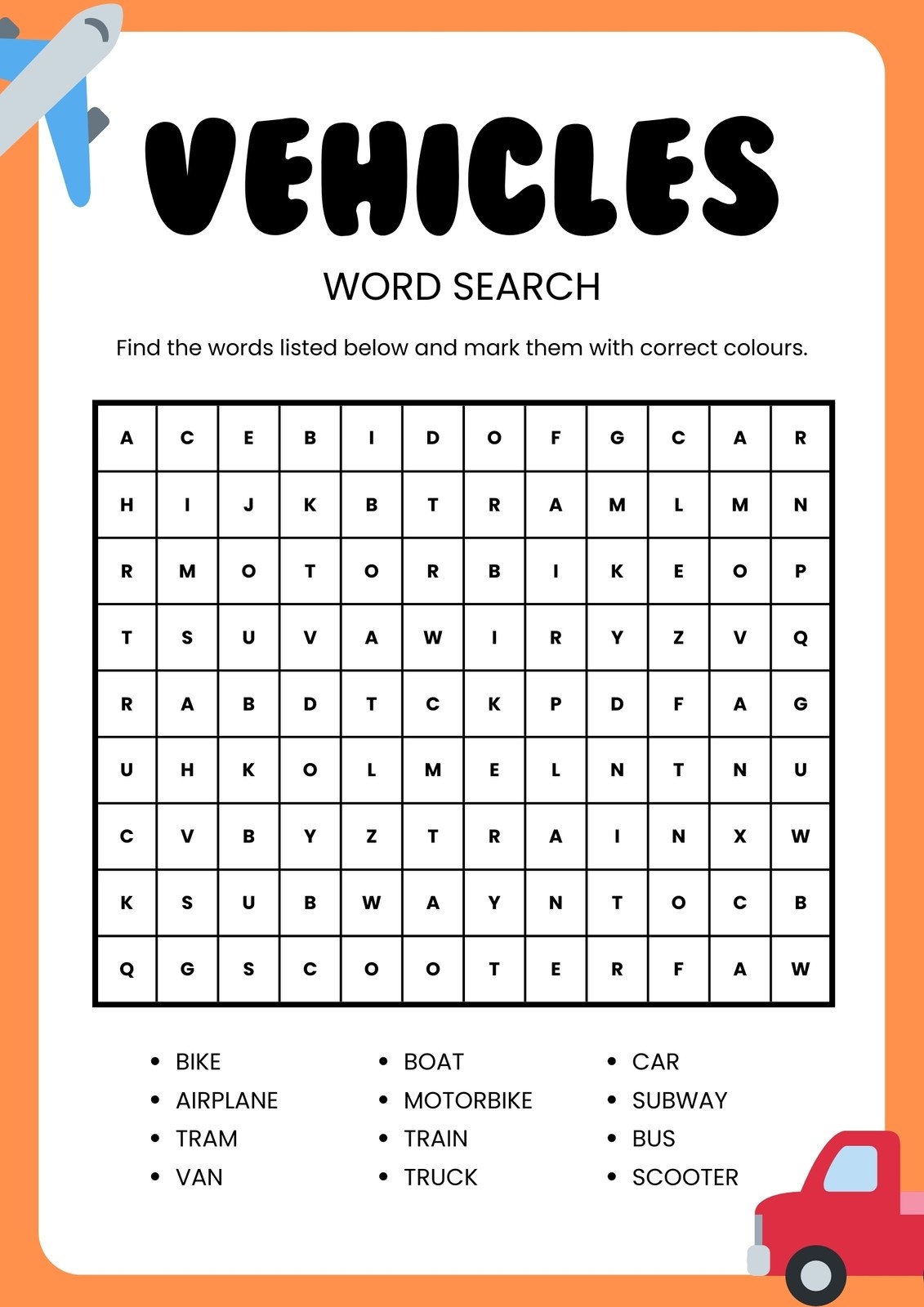 Free Printable Word Search Worksheet Templates Canva