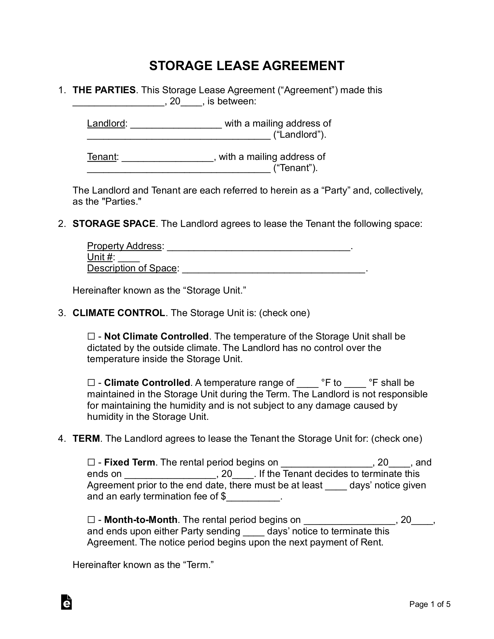 printable lease agreement template
