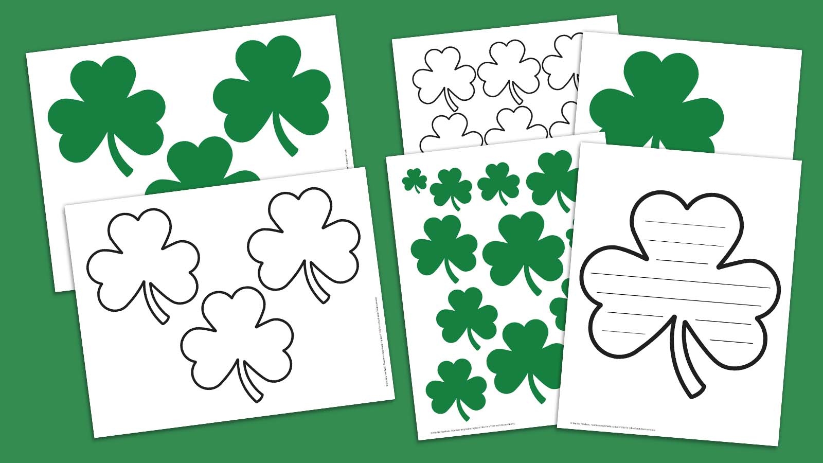 free printable green shamrock template