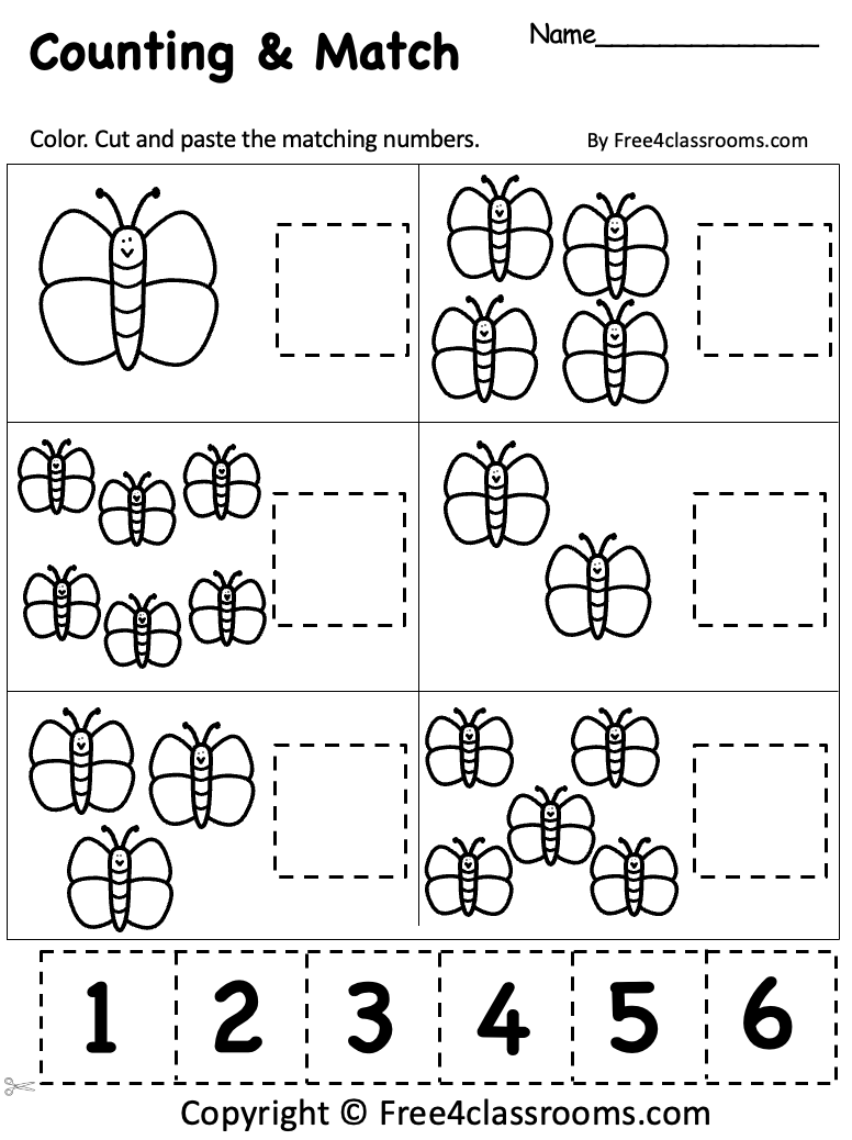 math worksheets for kindergarten free printable