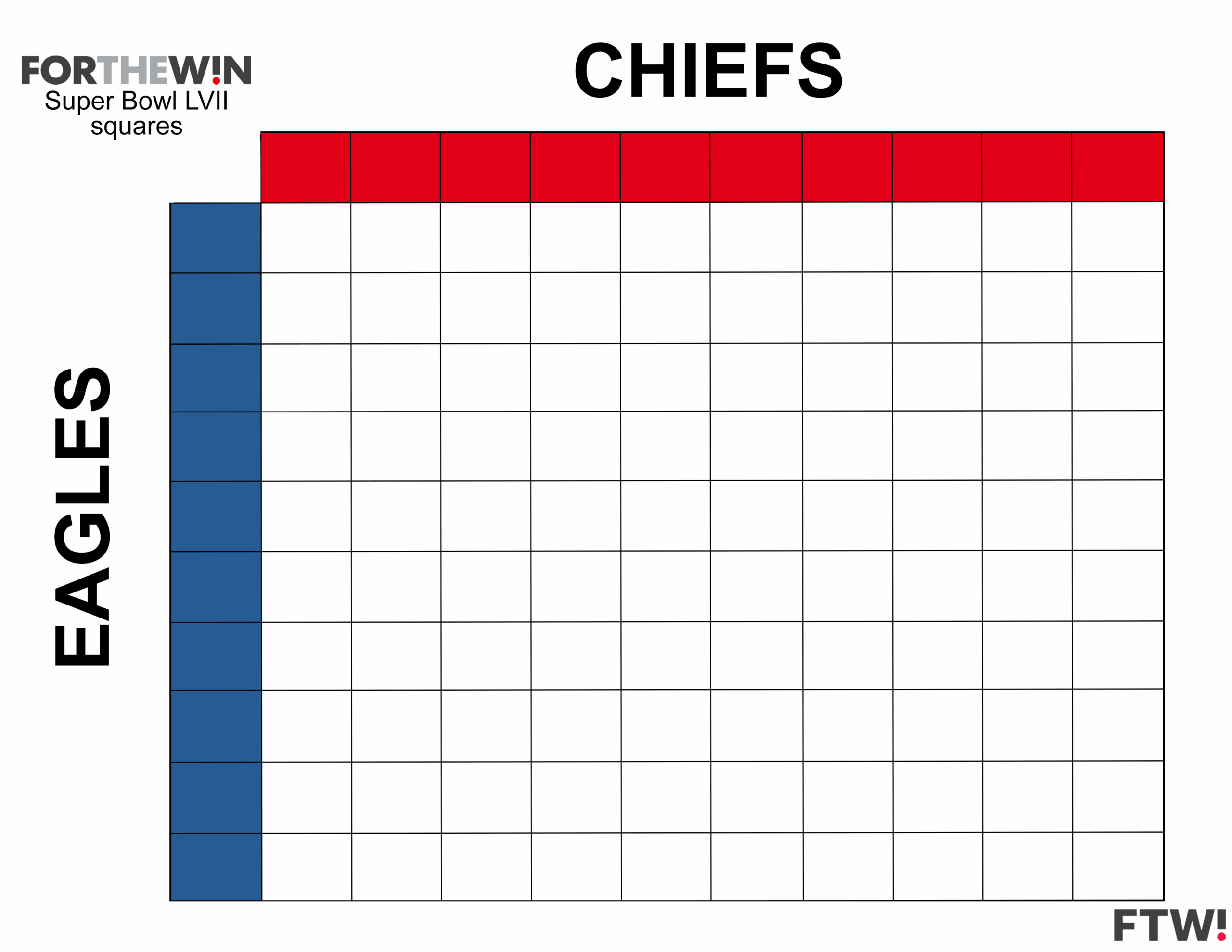 Free Super Bowl Squares Template Download Your Printable Before The Big Game