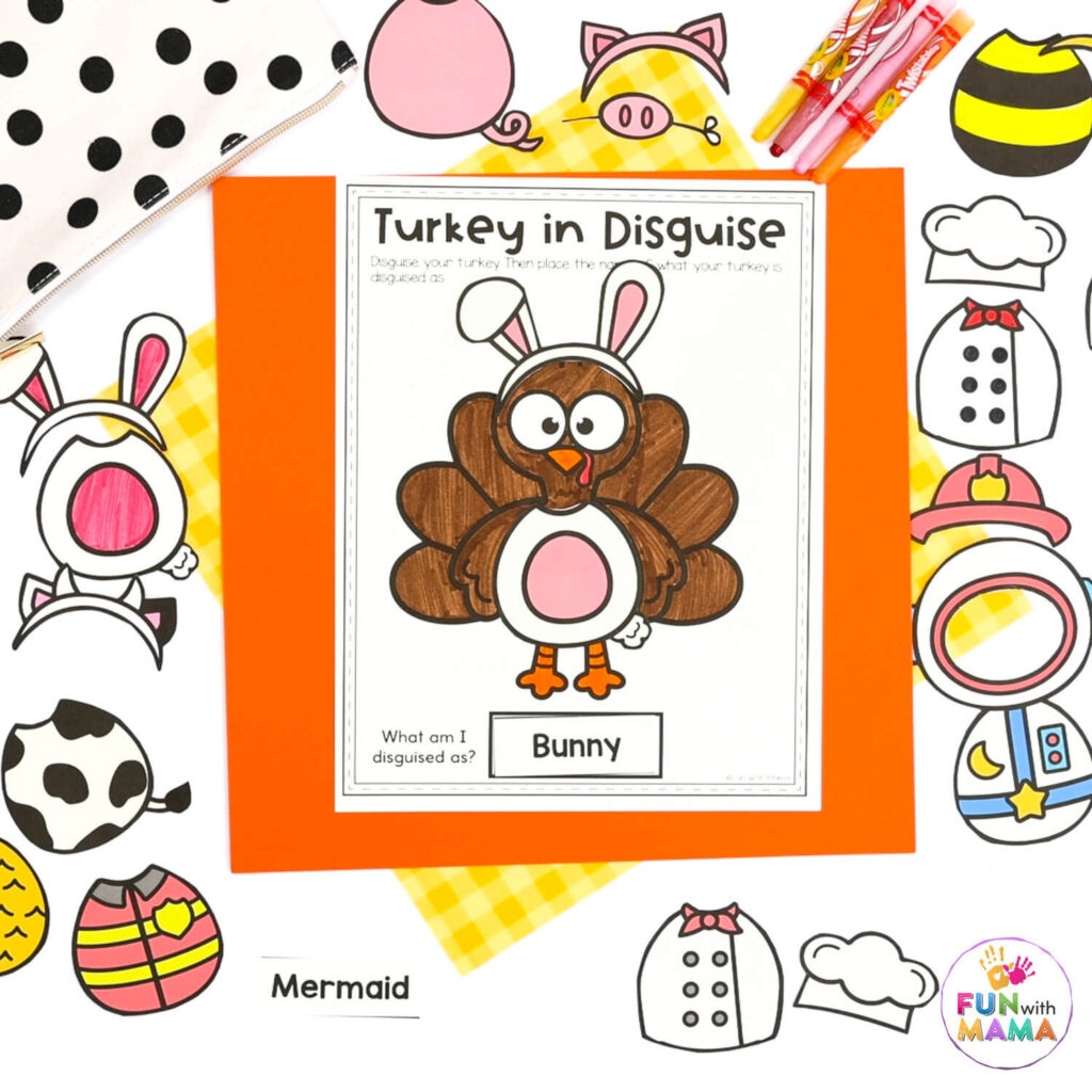 FREE Turkey In Disguise Project Template