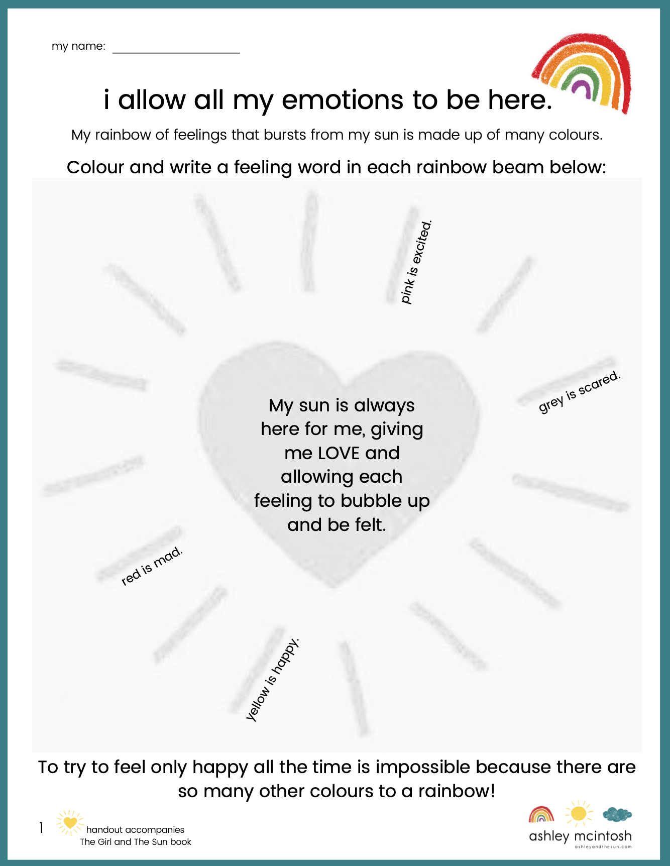 Free Worksheets On Kindness Self Regulation For Parents Teachers Ashley McIntosh