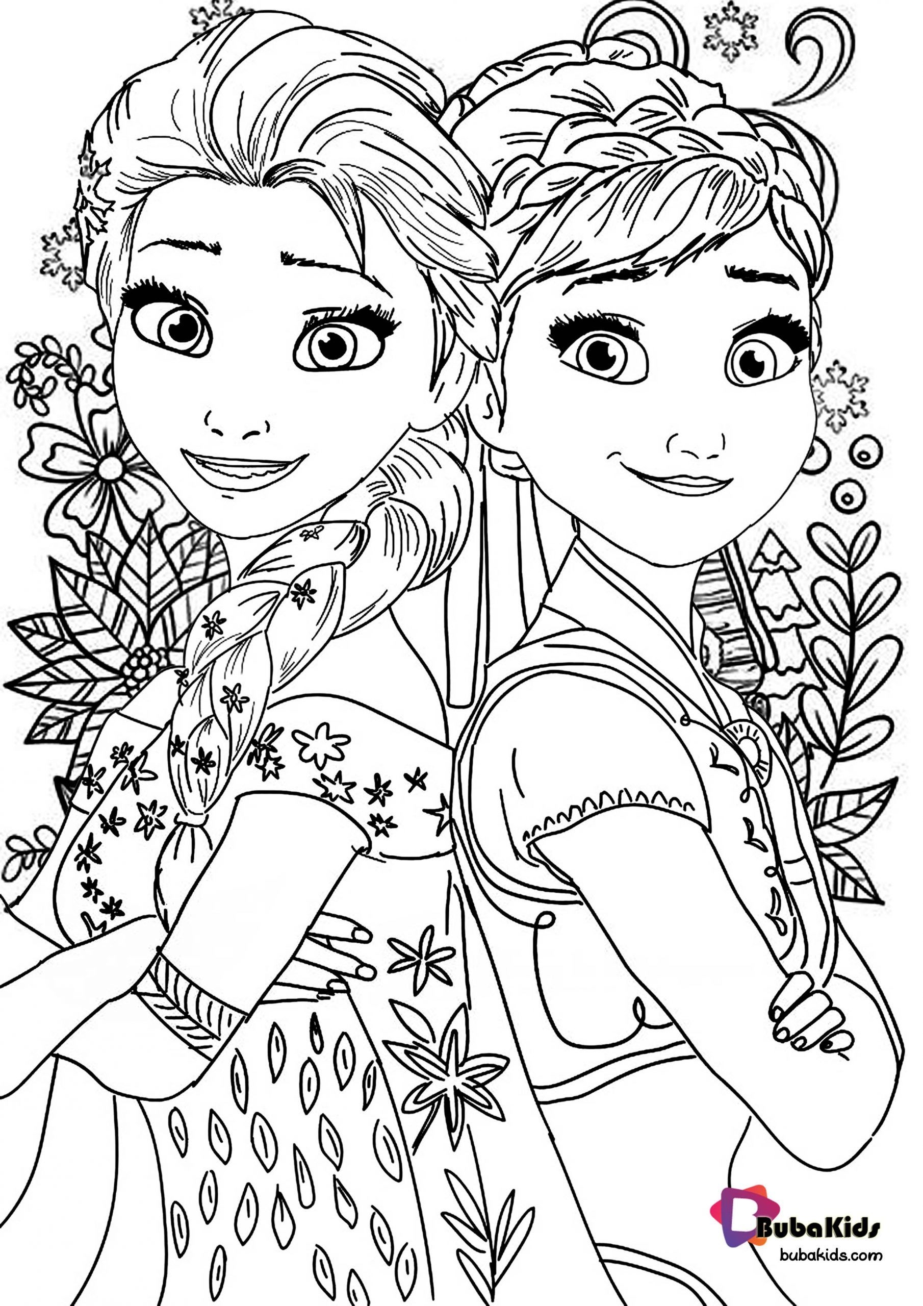 Frozen 2 Coloring Page For Kids BubaKids