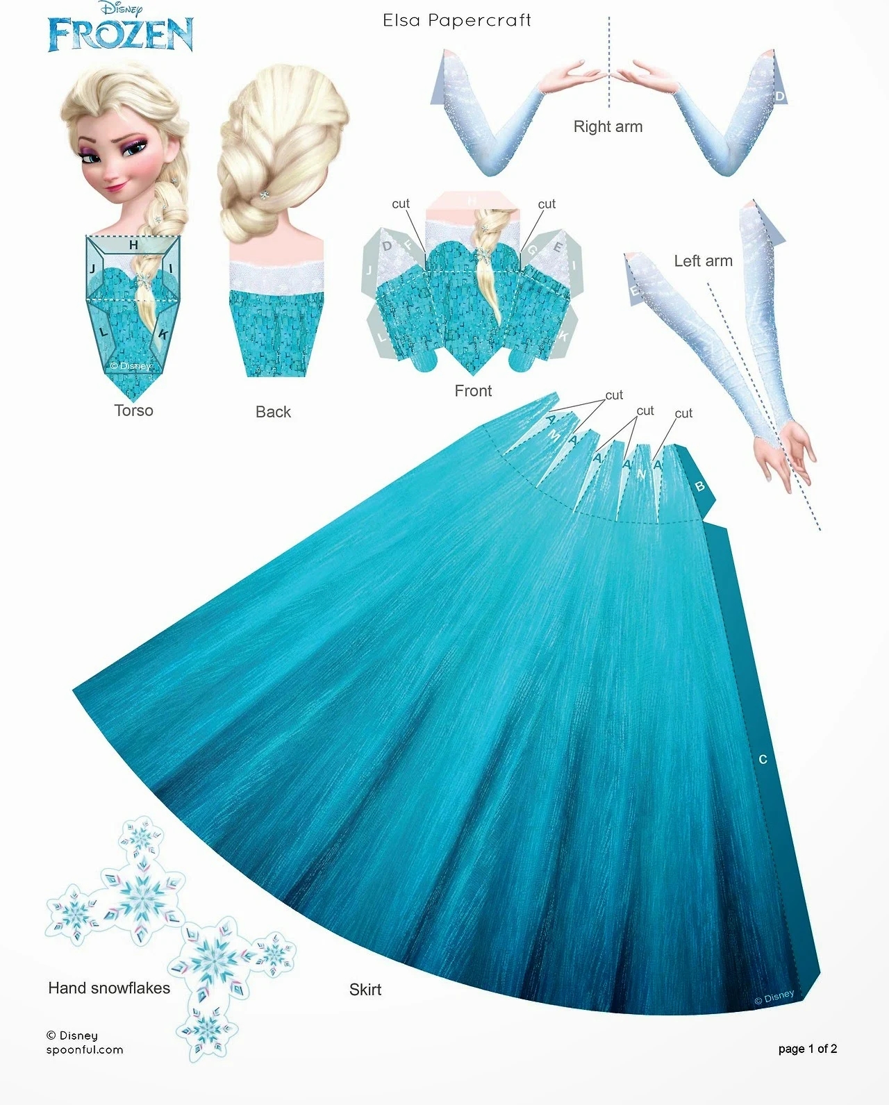 Frozen Free Printable 3D Paper Dolls Oh My Fiesta In English