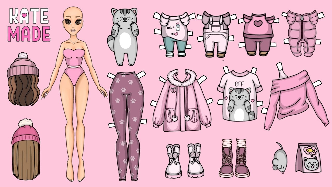 paper doll printable kate made