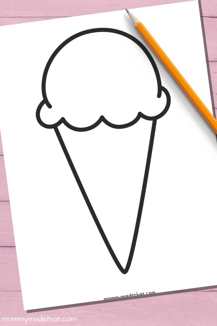printable ice cream cone template